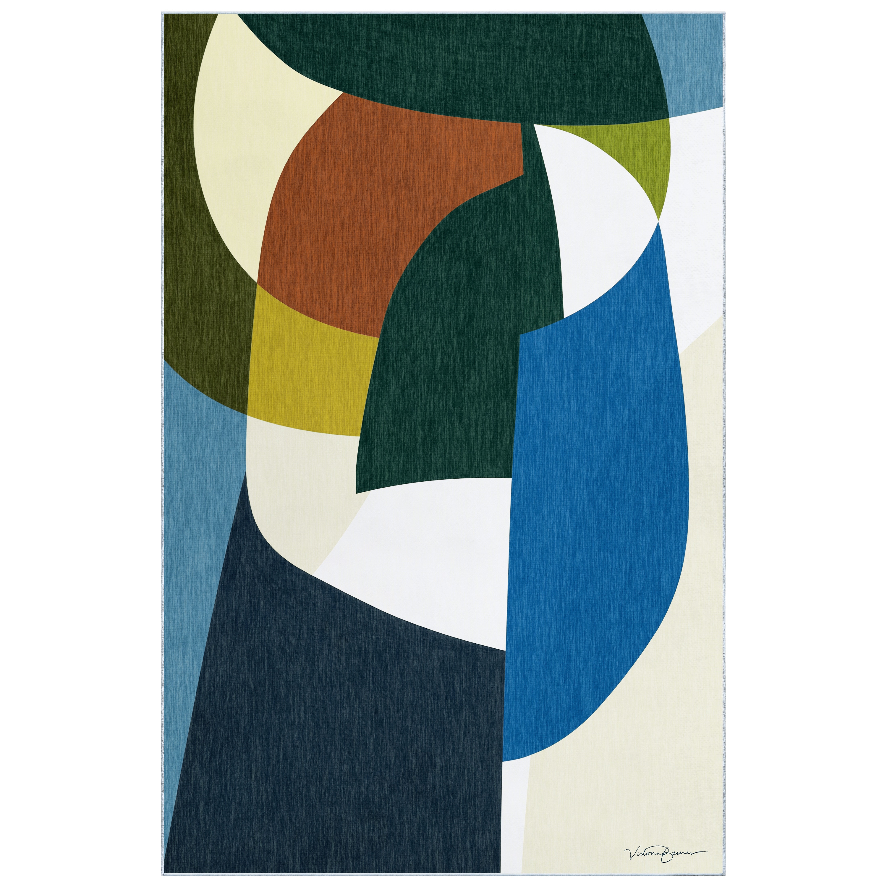Empire Art Direct TDA-208380-0508C2 5 x 8 (ft) Polyester Multi-Colored Rectangular Indoor Abstract Area rug