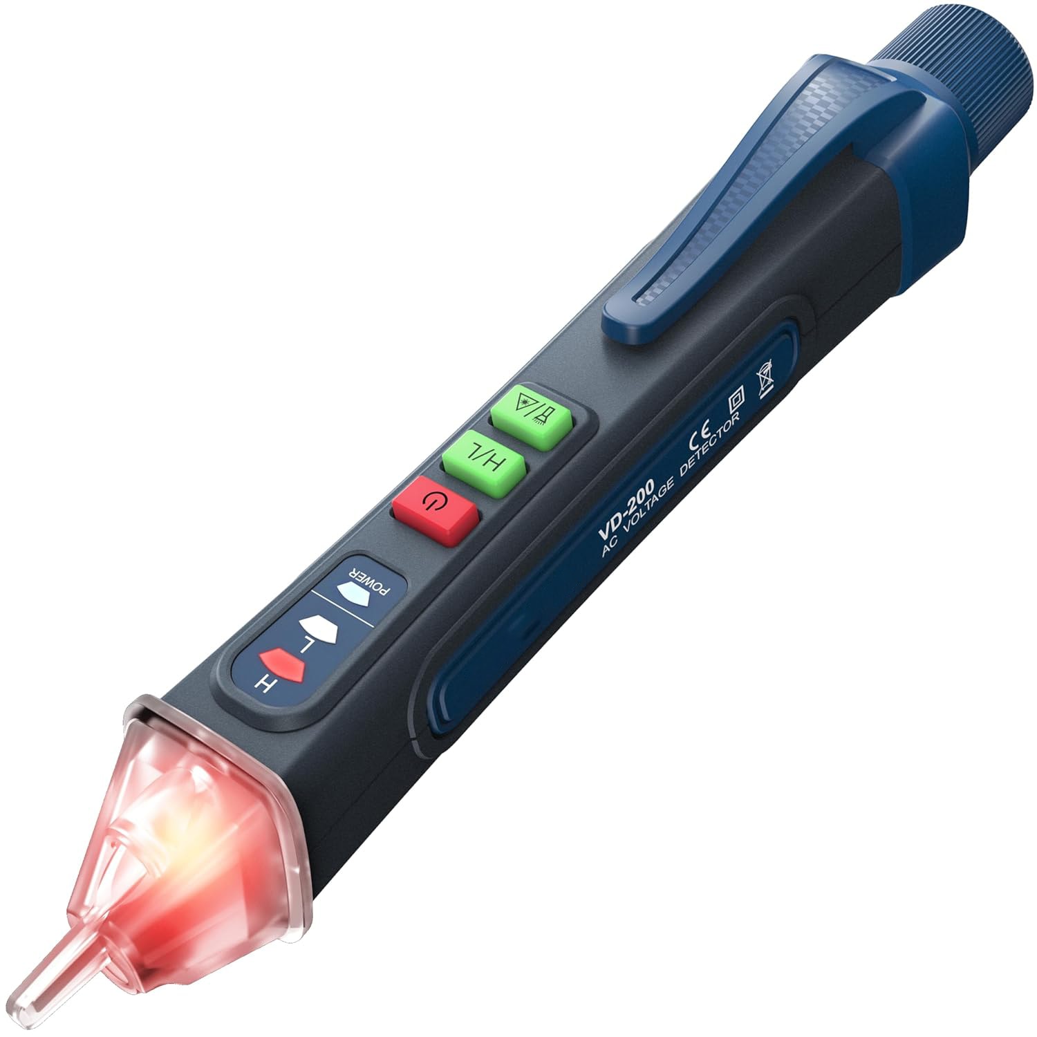 Etokfoks Dual Range Non Contact Voltage Tester with LCD Display Flashlight Audible Alarm for Wires High Low Sensitivity 12V 1000V #LETWMUJ37