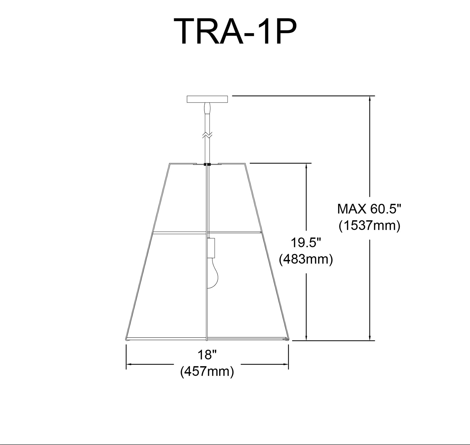 Dainolite TRA-1P-GLD-WH Pendant-Lights - View #3