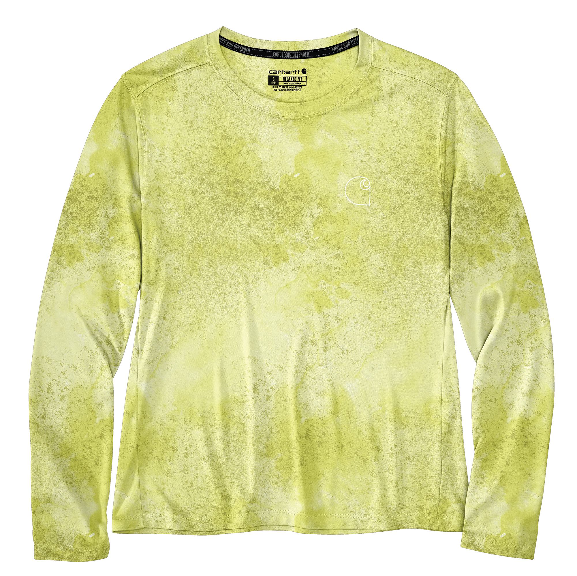 Carhartt 106632-Y58MREG Women's Yellow Fleece Long sleeve Graphic T-shirt ( Medium )