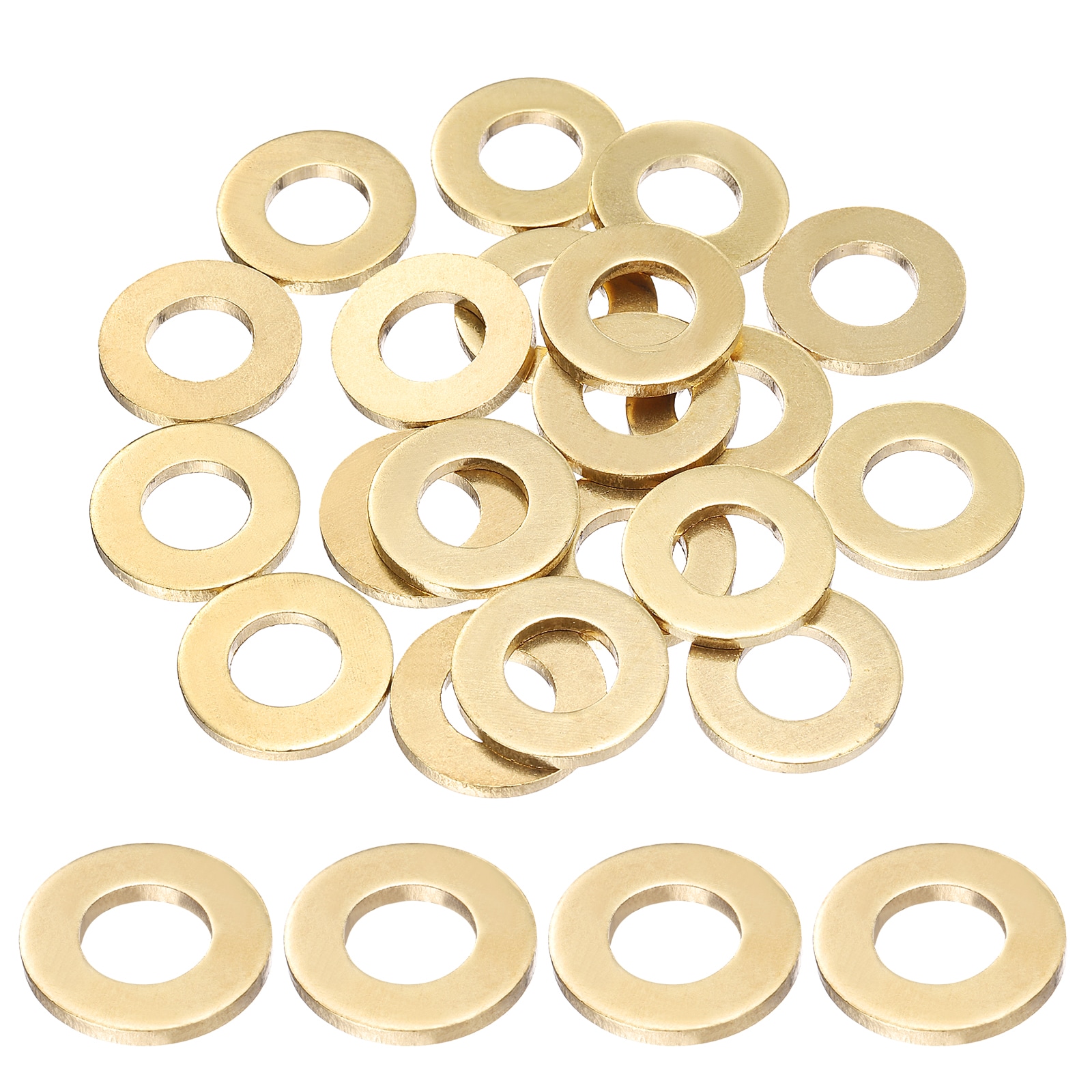 Unique Bargains 20pcs M12 Brass Flat Washer 24mm OD x 12mm ID x 2mm Thickness Metal Sealing Washers Metric Sealing Ring Gasket for Screws Bolts Nuts