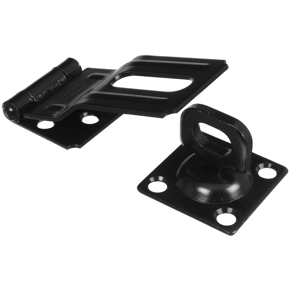 National Hardware  N305-979 V32 Swivel Staple Safety Hasp in Black