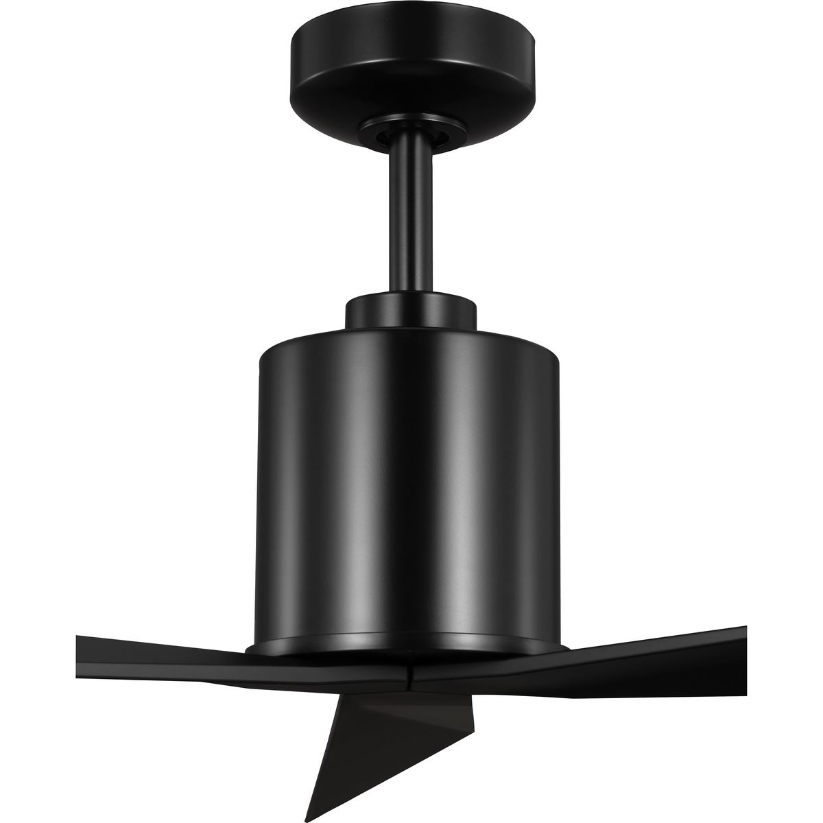Paso 60'' Matte Black Industrial Ceiling Fan with Remote