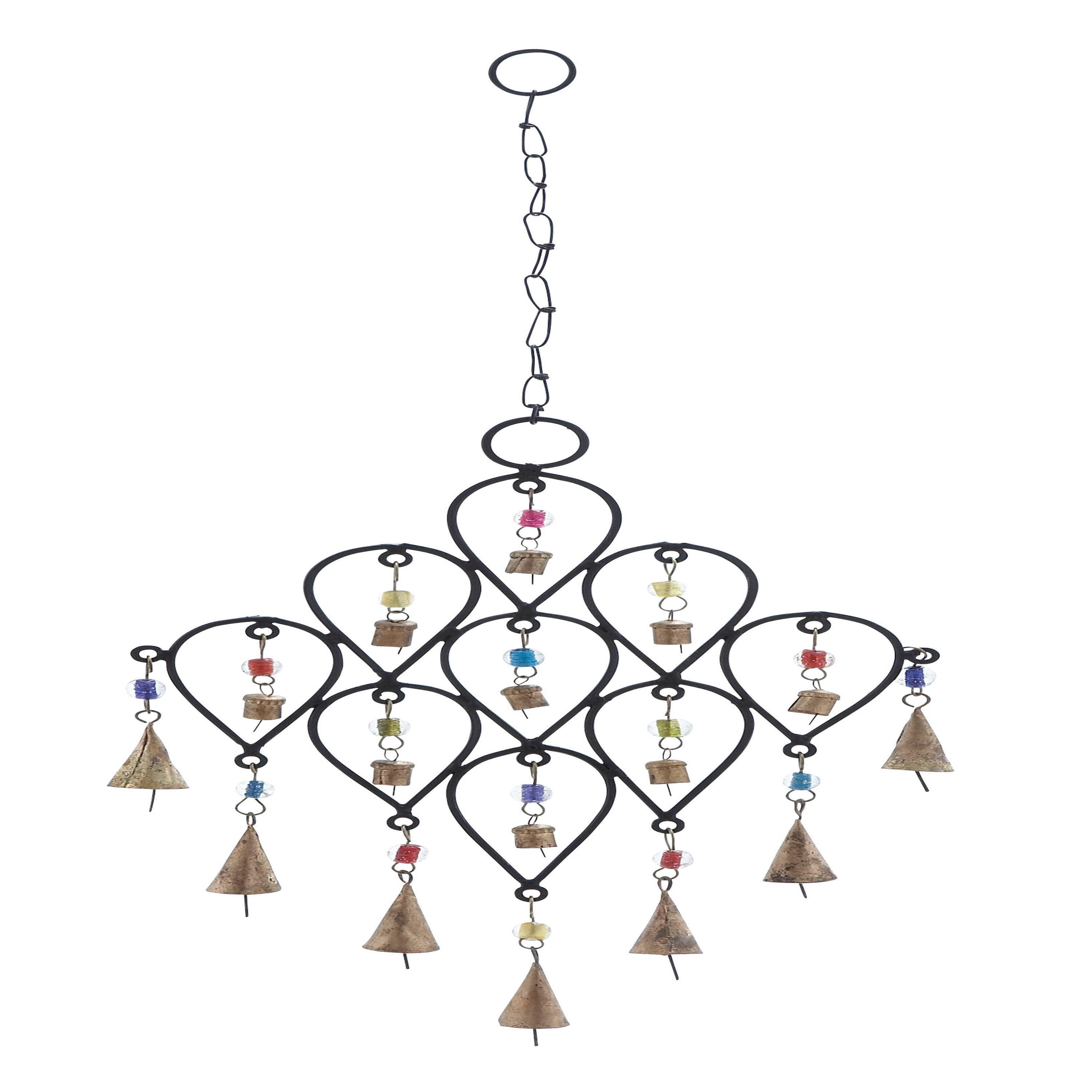 Grayson Lane 820980 28-Inches Brass Metal Bell Wind Chime