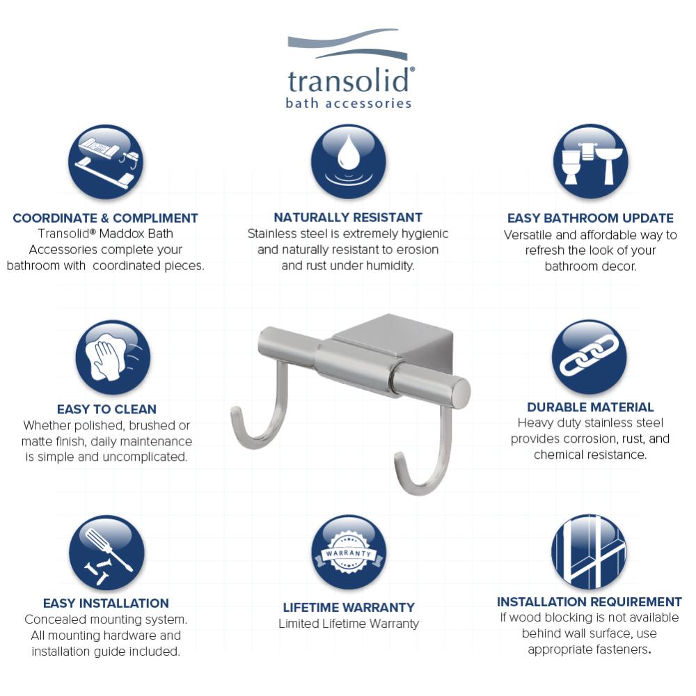 Transolid MDRH-BS Robe-Hooks - View #2
