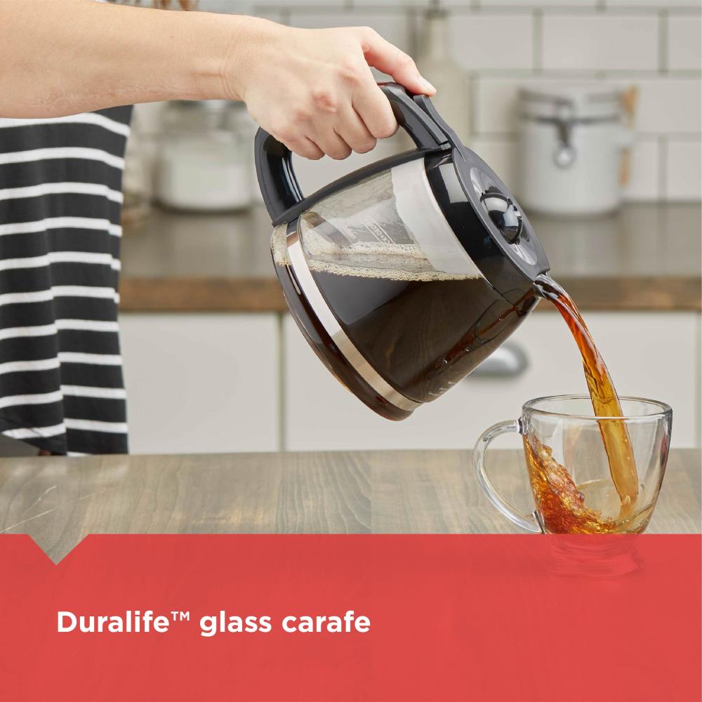 Black & Decker DCM600W 5-Cup Drip Coffeemaker with Glass Carafe