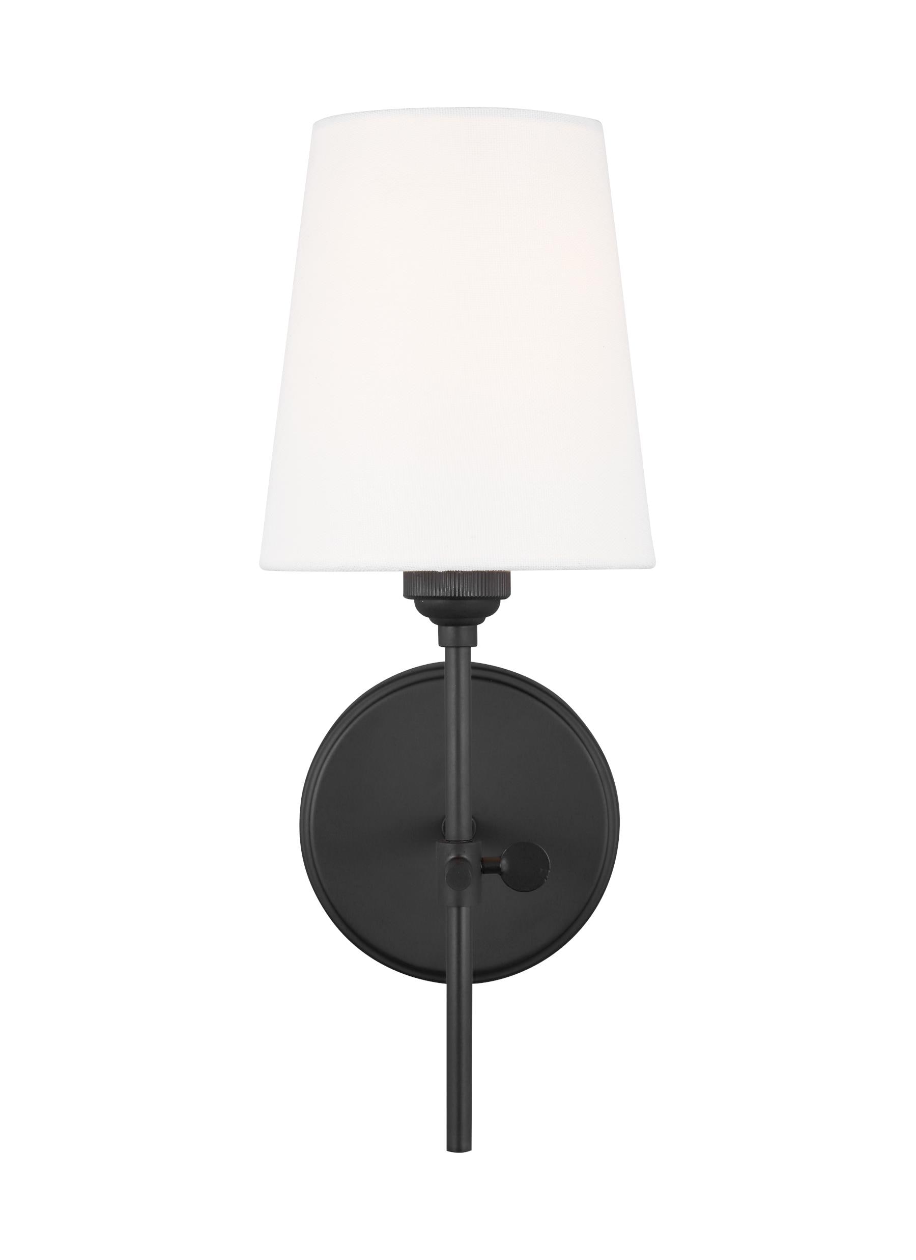 Generation Lighting 4187201-112 Baker 5.5-in 1 -Light Matte Black Transitional Vanity light