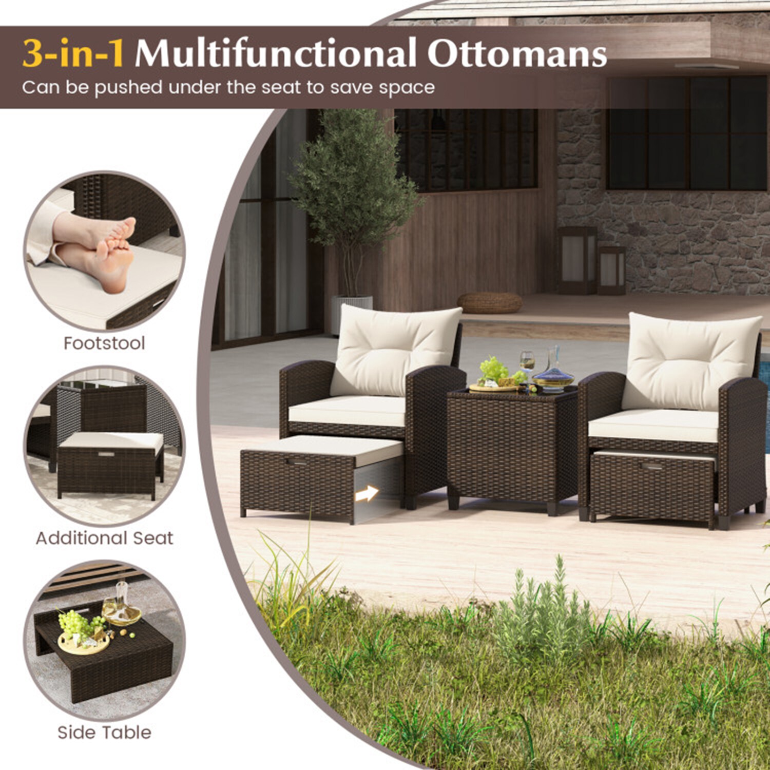 Mondawe MD-KS95AAW Patio-Conversation-Sets - View #7