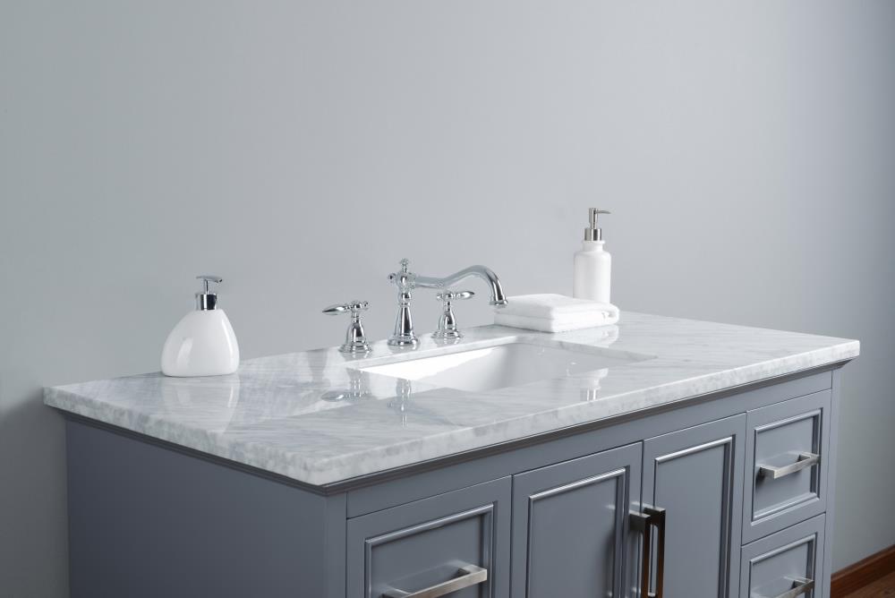 Stufurhome 48-in Gray Undermount Single Sink Bathroom Vanity with ...
