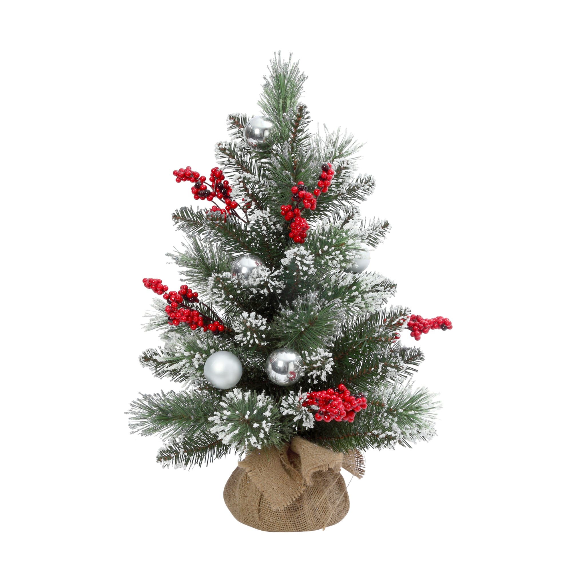 Gerson International 2363960EC 2-ft Pine Flocked Artificial Christmas Tree