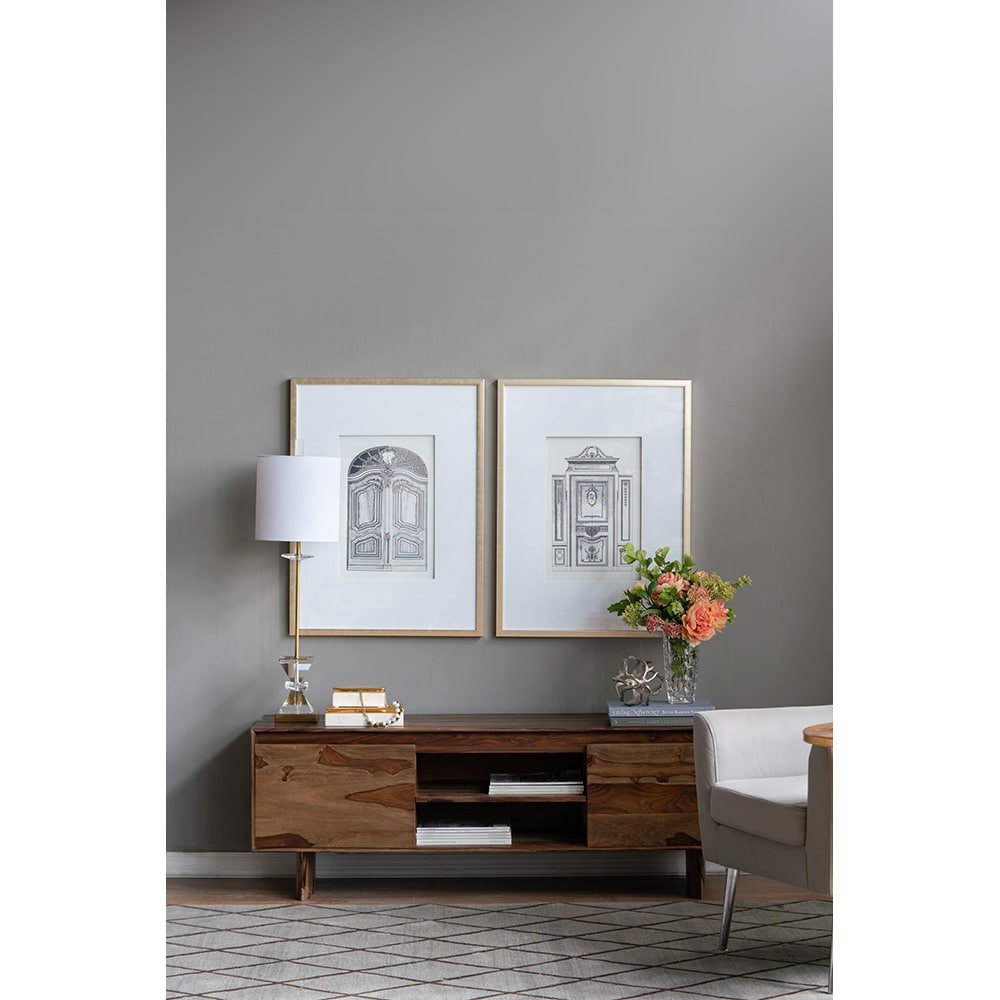 CASAINC WF-AB-48419-LA TV unit Modern/Contemporary Brown TV Stand Integrated TV Mount (Accommodates)