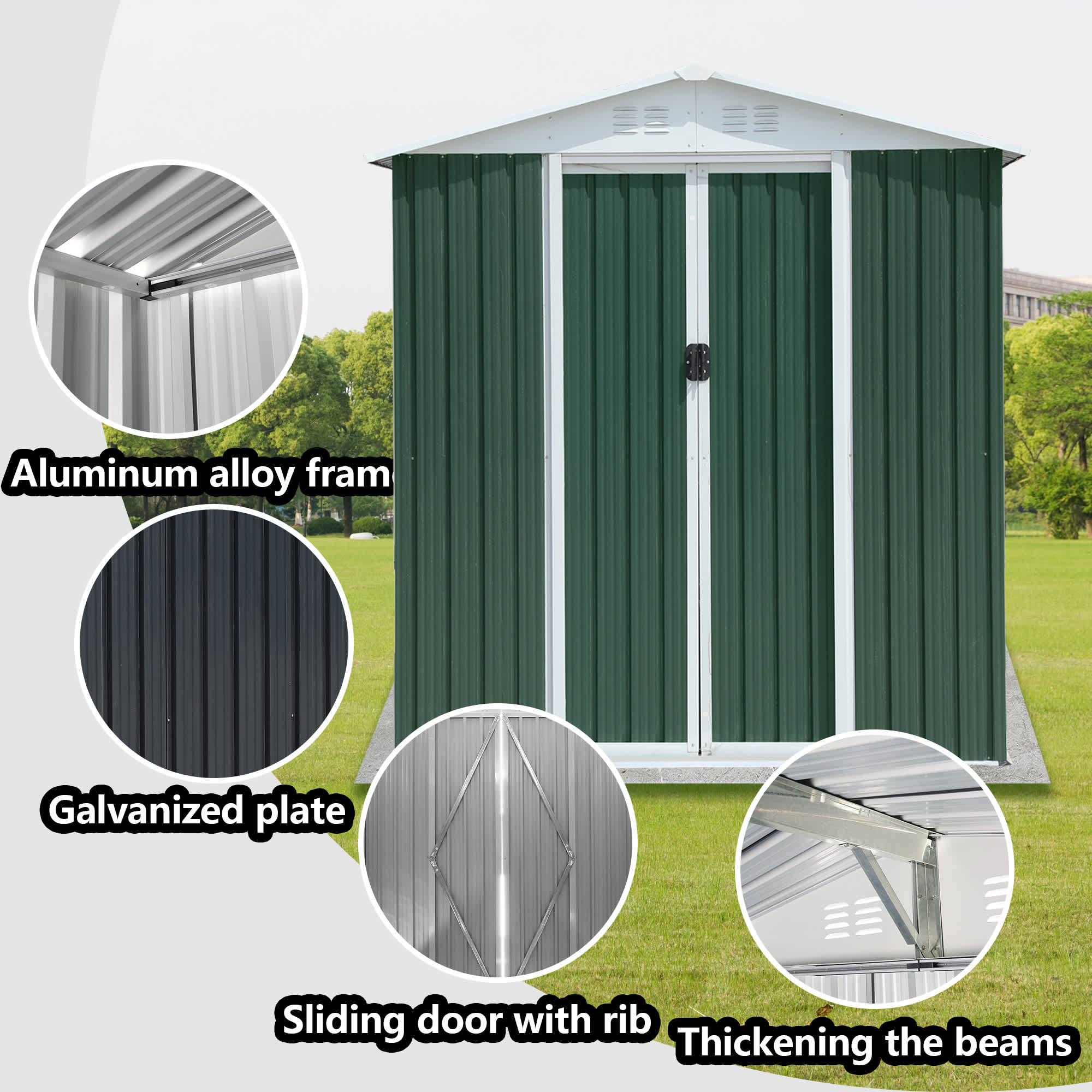 Vynxaria LEXY3212DJHWPZ009 Metal-Storage-Buildings-Sheds - Thumbnail View #4