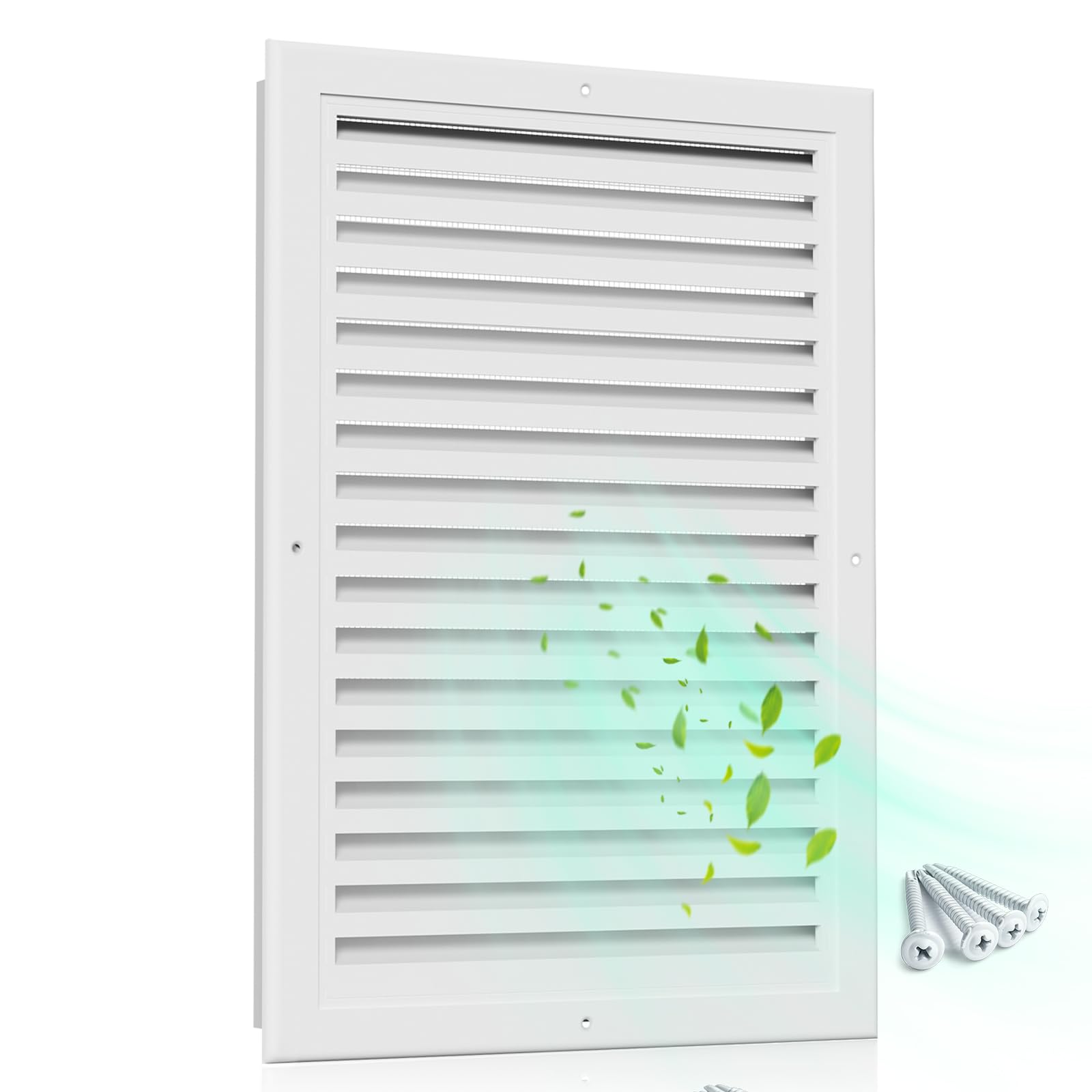 Phyfalip  16 X 20 Aluminum Gable Vent with Screen Mesh for Attic Shed Garage Wall Ventilation White durable home and garden accessory designed