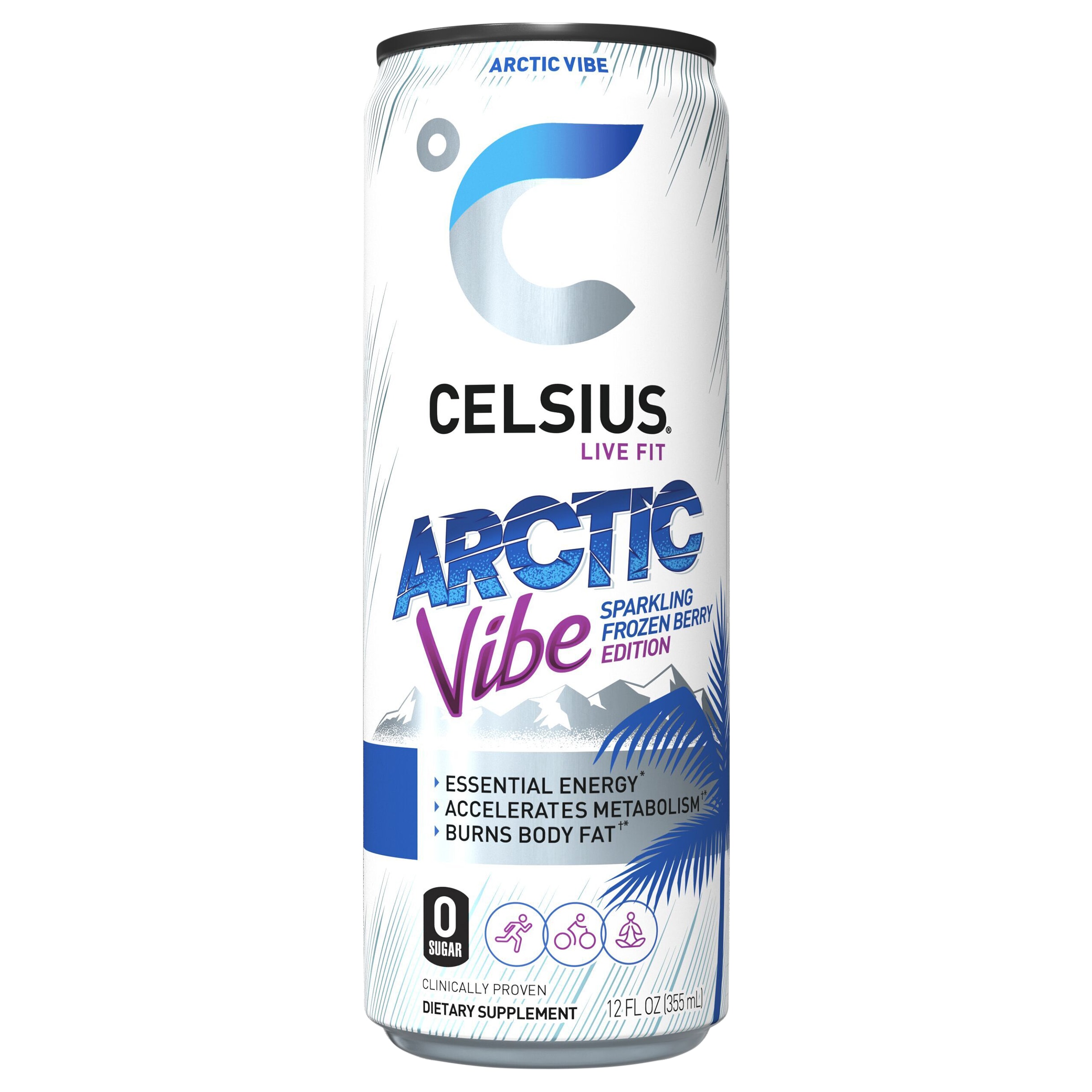 Celsius 889392021417 12 Fluid ounce(s) Sparkling Arctic Vibe Energy drink