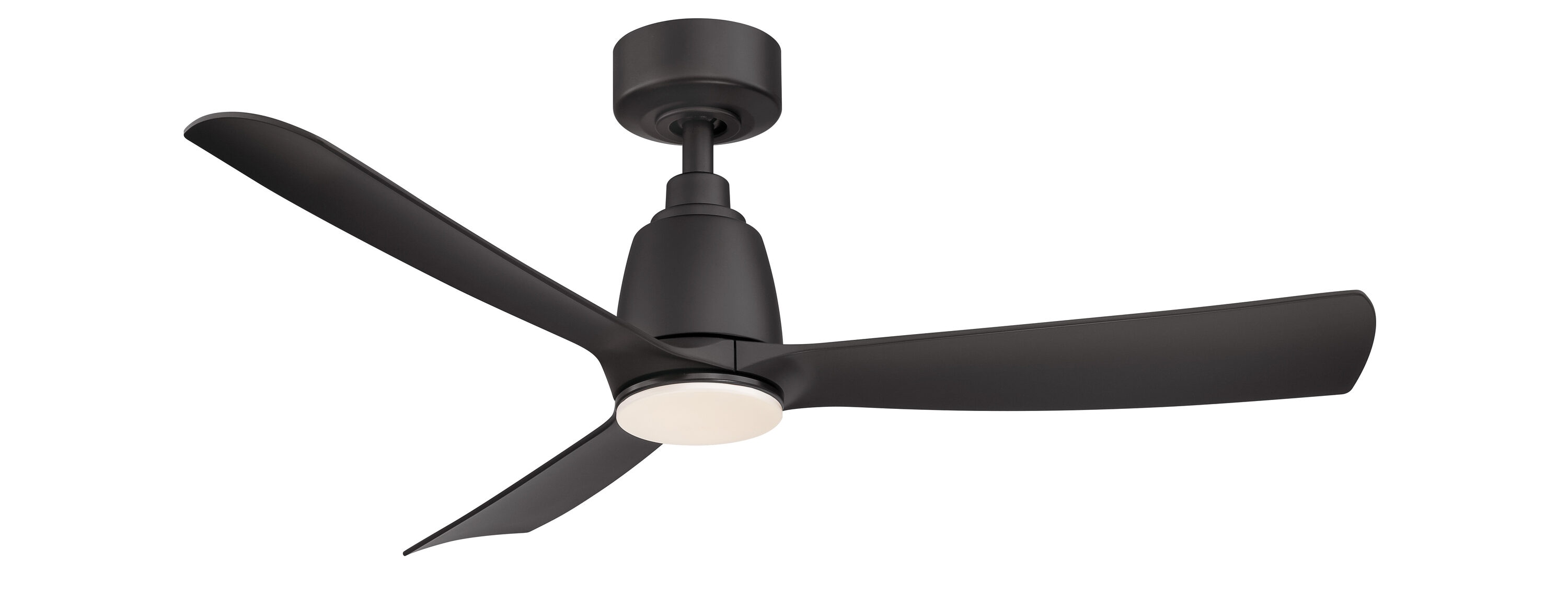 Fanimation Kute 52-in Matte White/Brushed Satin Brass with Matte White Blades Color-changing Integrated LED Indoor/Outdoor Smart Propeller Ceiling Fan with Light and Remote (3-Blade) FPD8534MW-LKBS Sansujyuku sansujyuku.com