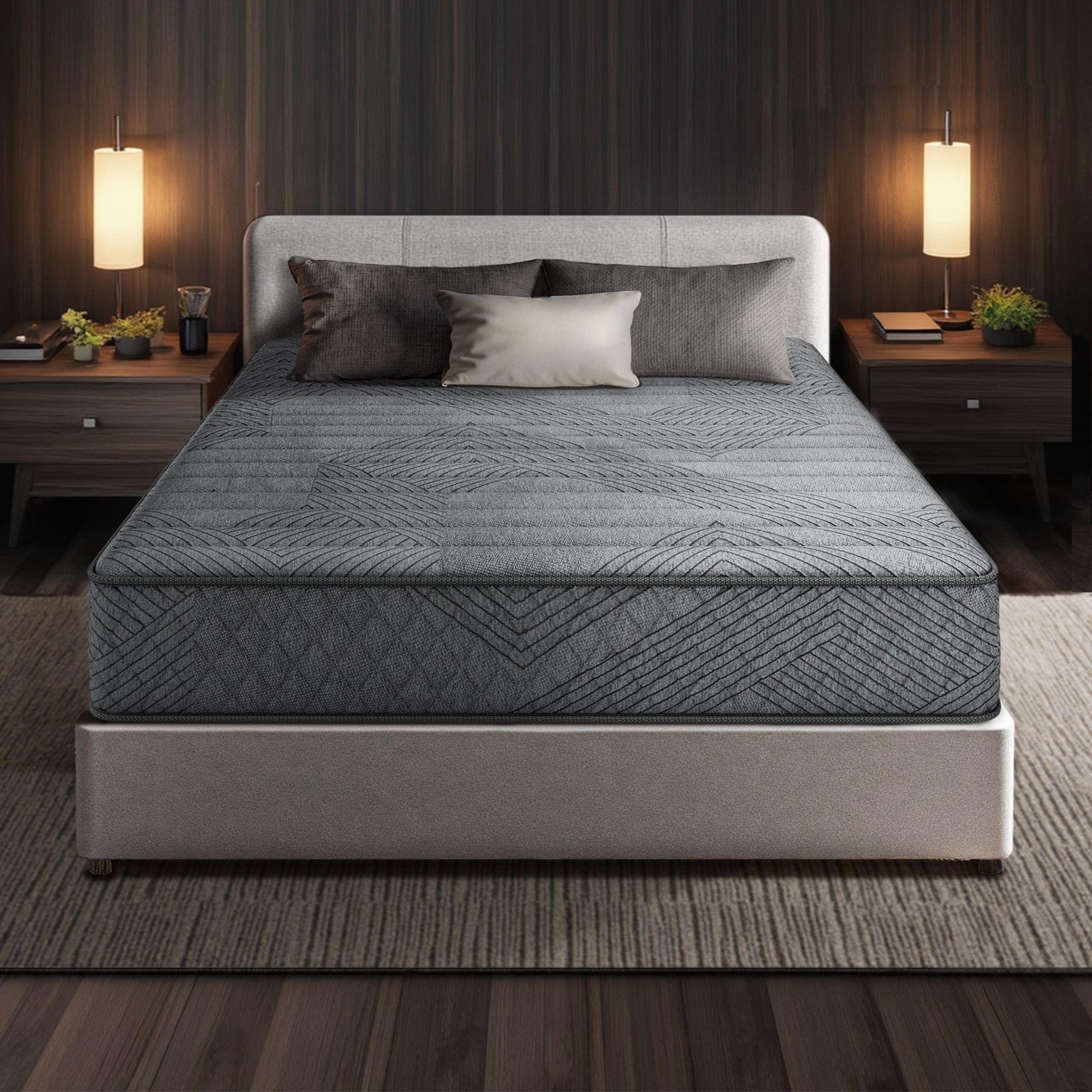 SweDrea - 12-in Medium Queen Hybrid Memory Foam/Coil Blend Mattress in a Box