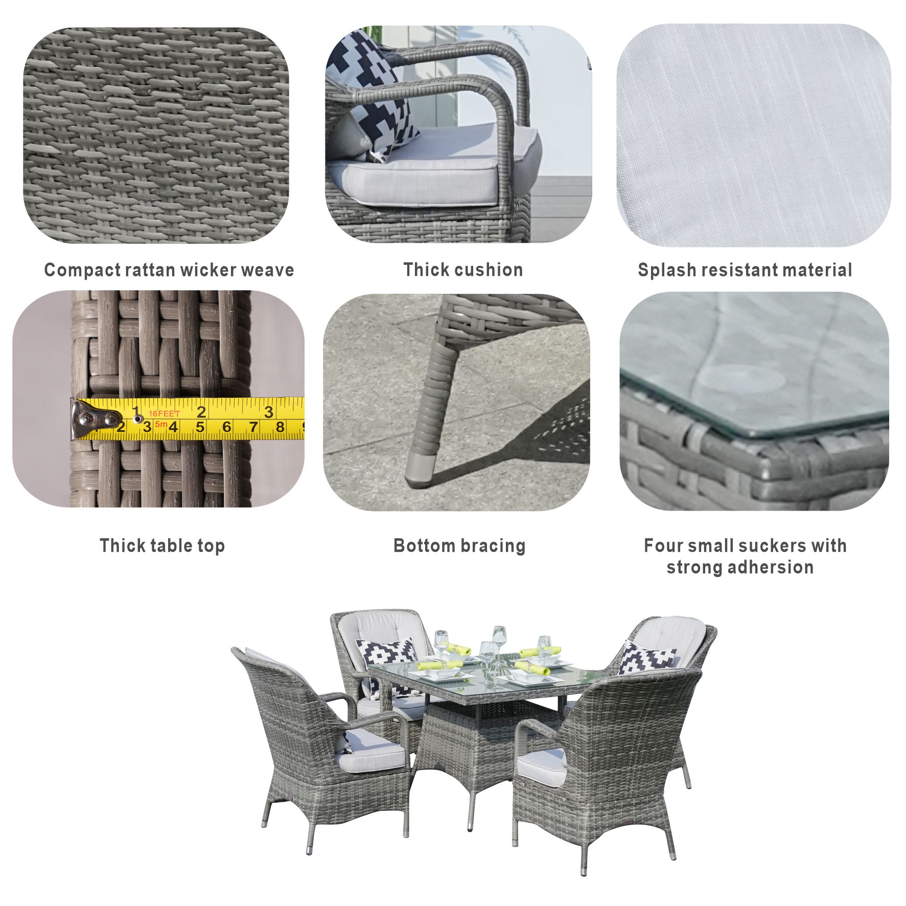Moda Furnishings MPAD-1710-GR Patio-Dining-Sets - View #10