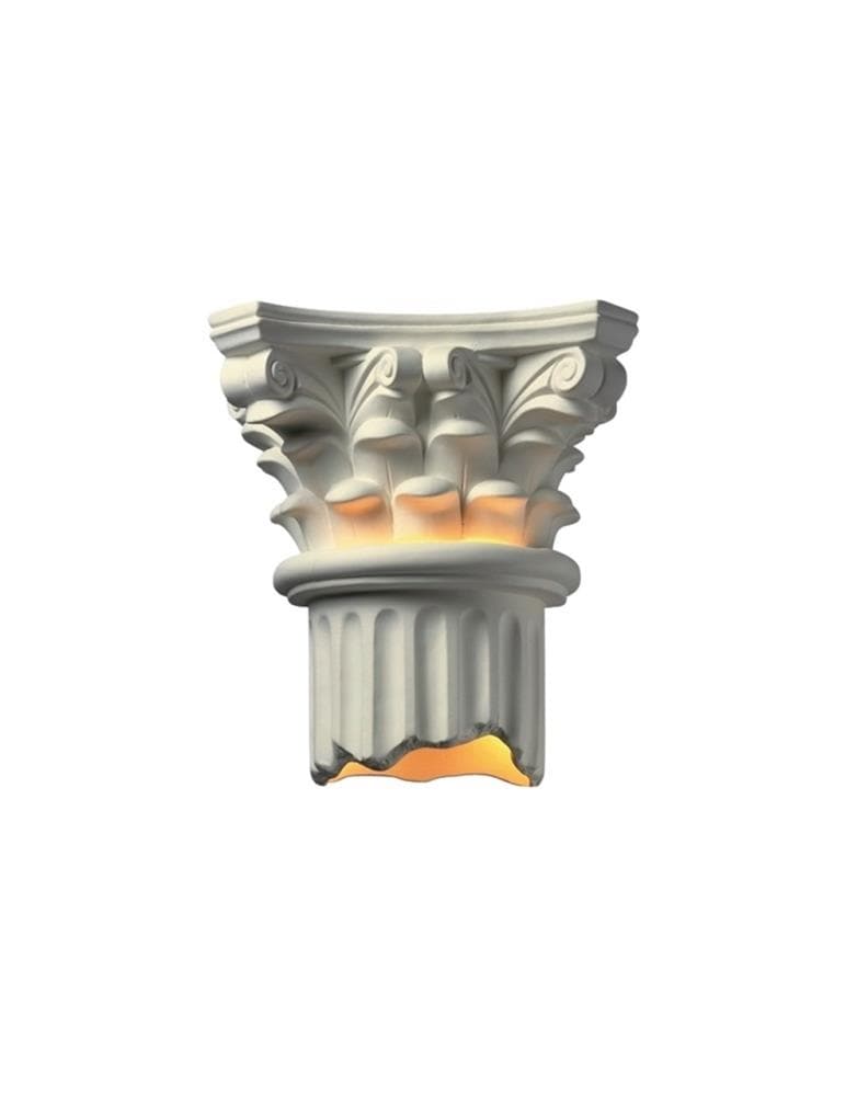Justice Design Group CER-4705W-BIS Ambiance 1 -Light 13.25-in H White Hardwired Outdoor Wall Light