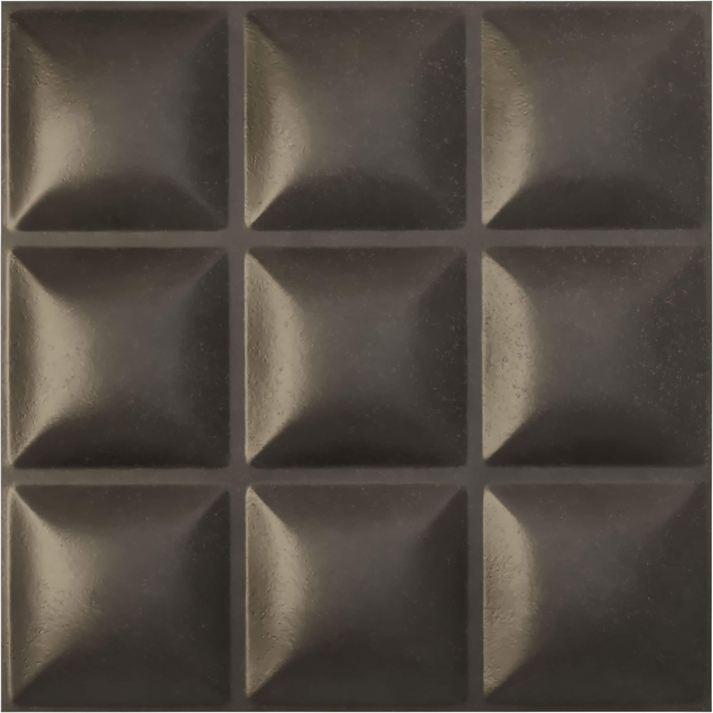 Ekena Millwork WP20X20CLDST 19-5/8-in x 19-5/8-in Embossed Paintable/Stainable Black PVC Geometric Wall Panel ( 2.67-sq ft )