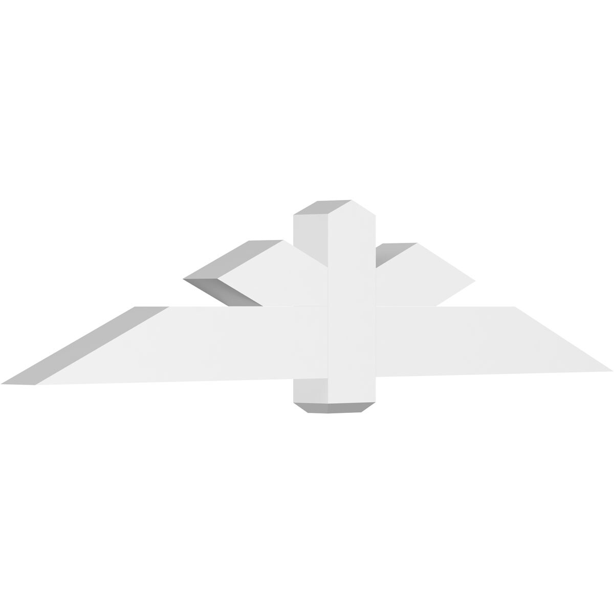 Ekena Millwork GBP072X15X0406KEN00 Kennewick White PVC Gable bracket