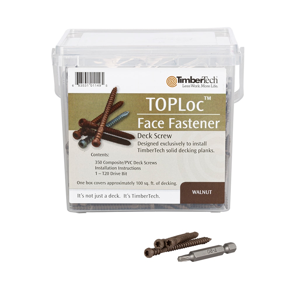 TimberTech TOPLoc for Composite Teak 100 sq. ft. (350 - 2 1/2-in screws, 2 bits)