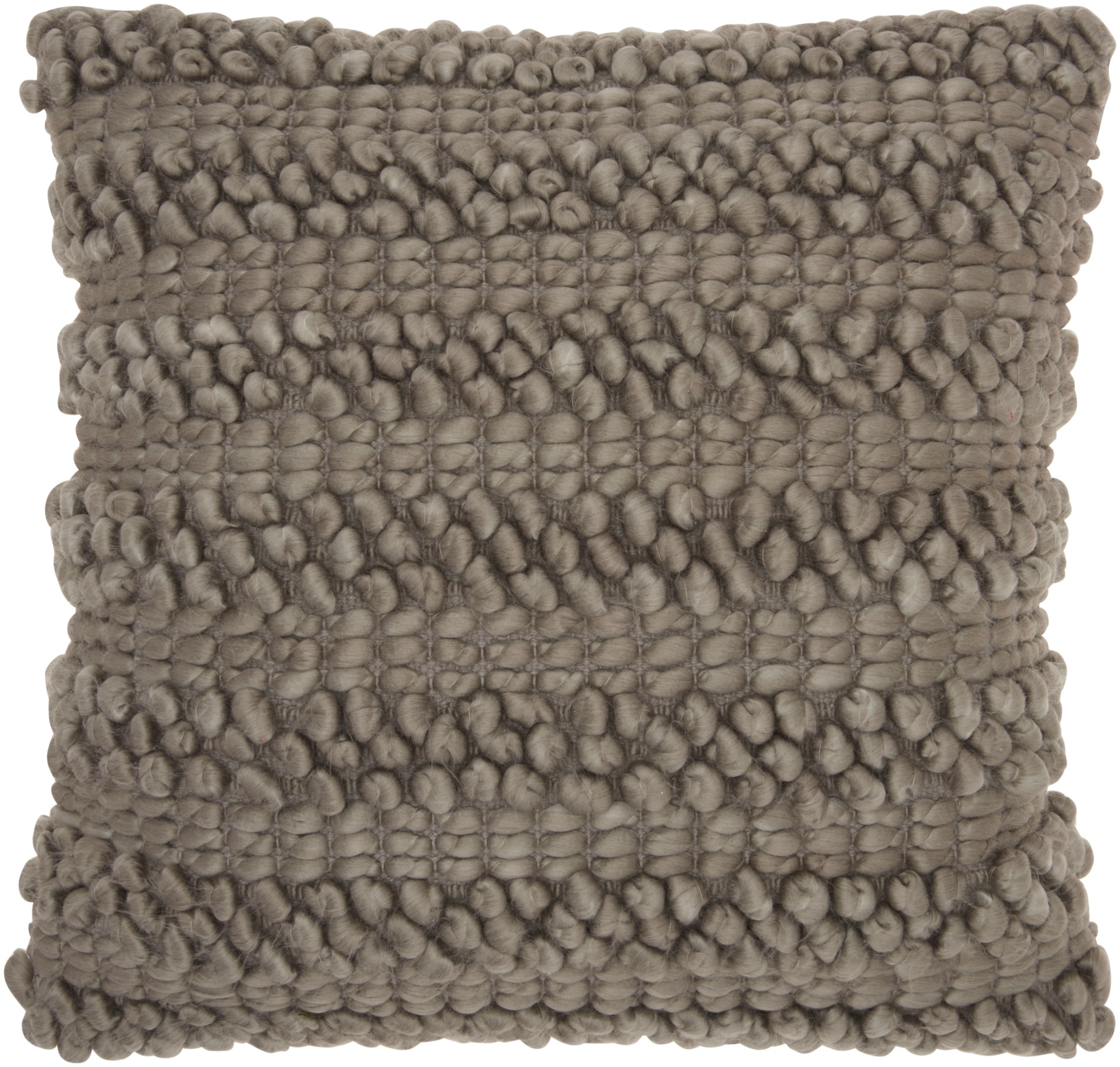 Mina Victory 798019043582 Lifestyles 20-in x 20-in Silver Grey Square Indoor Decorative Pillow