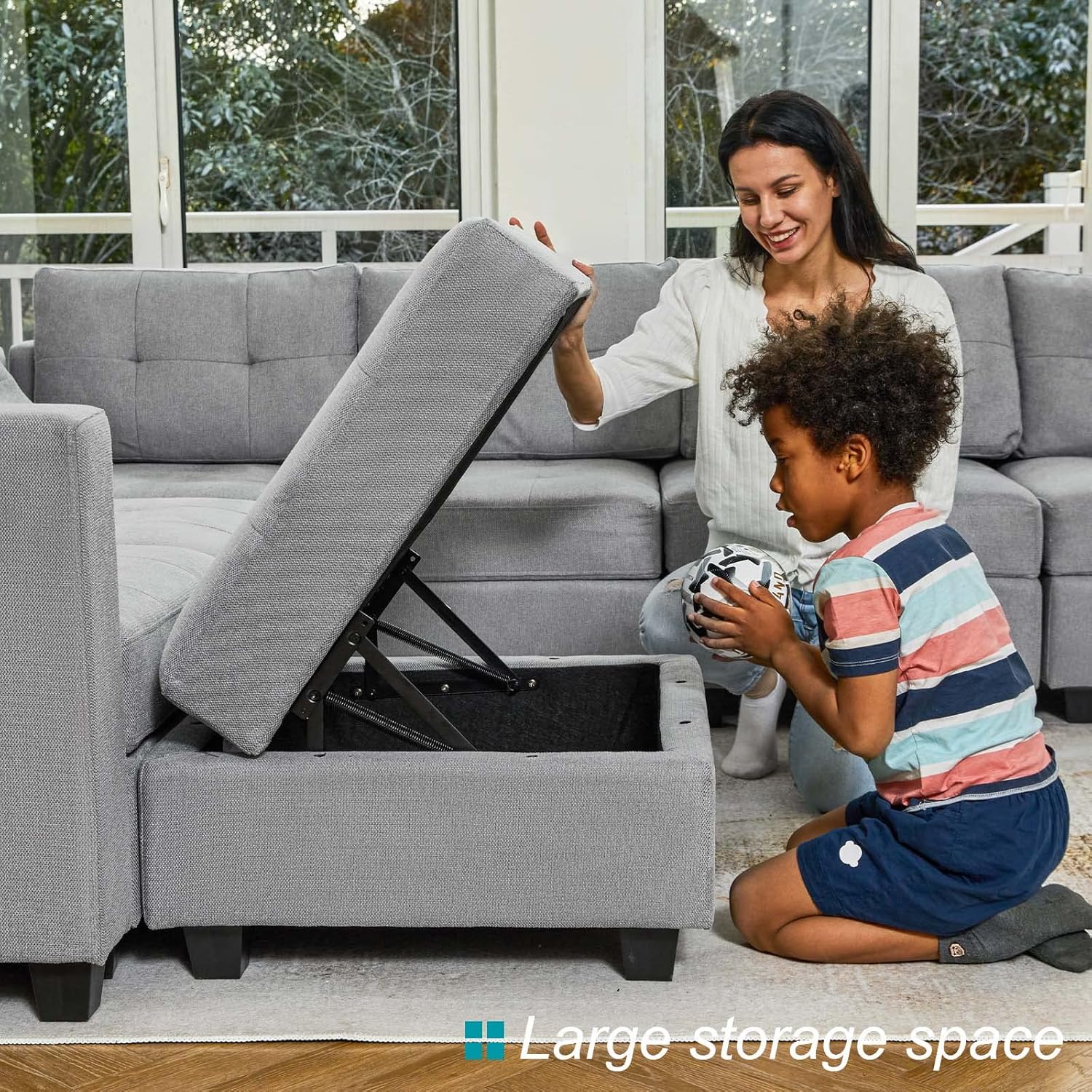 Belffin BF197-A3B2C-GRAY futons - View #5