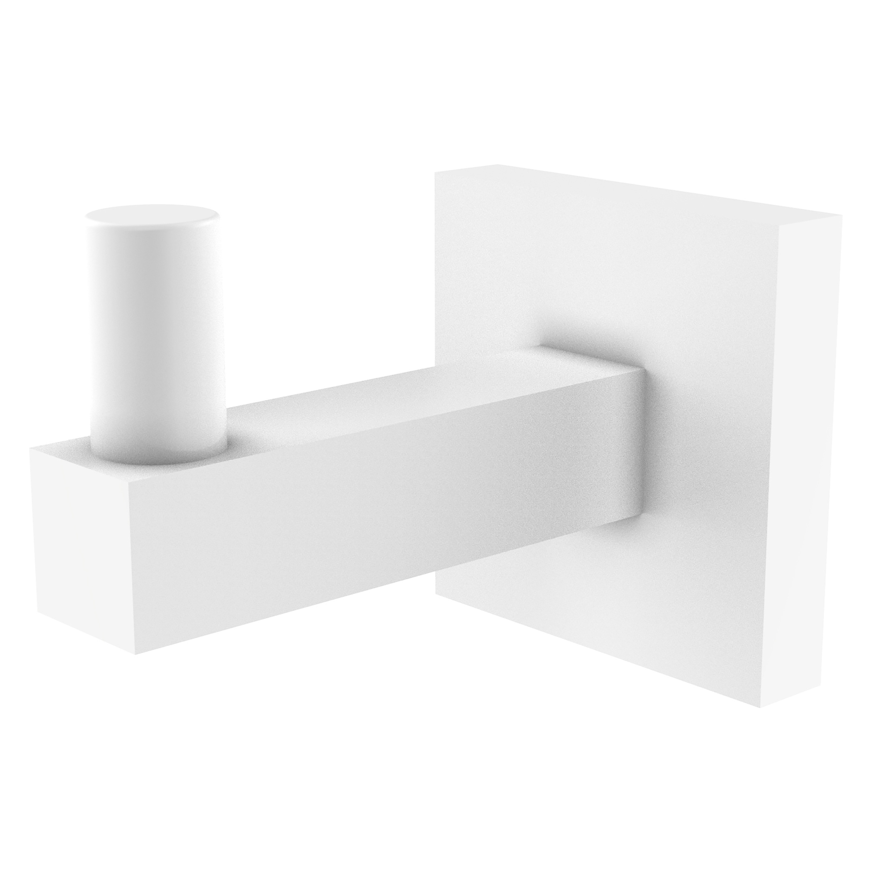 Allied Brass MT-20-WHM Montero Matte White Single -Hook Wall mount Towel Hook