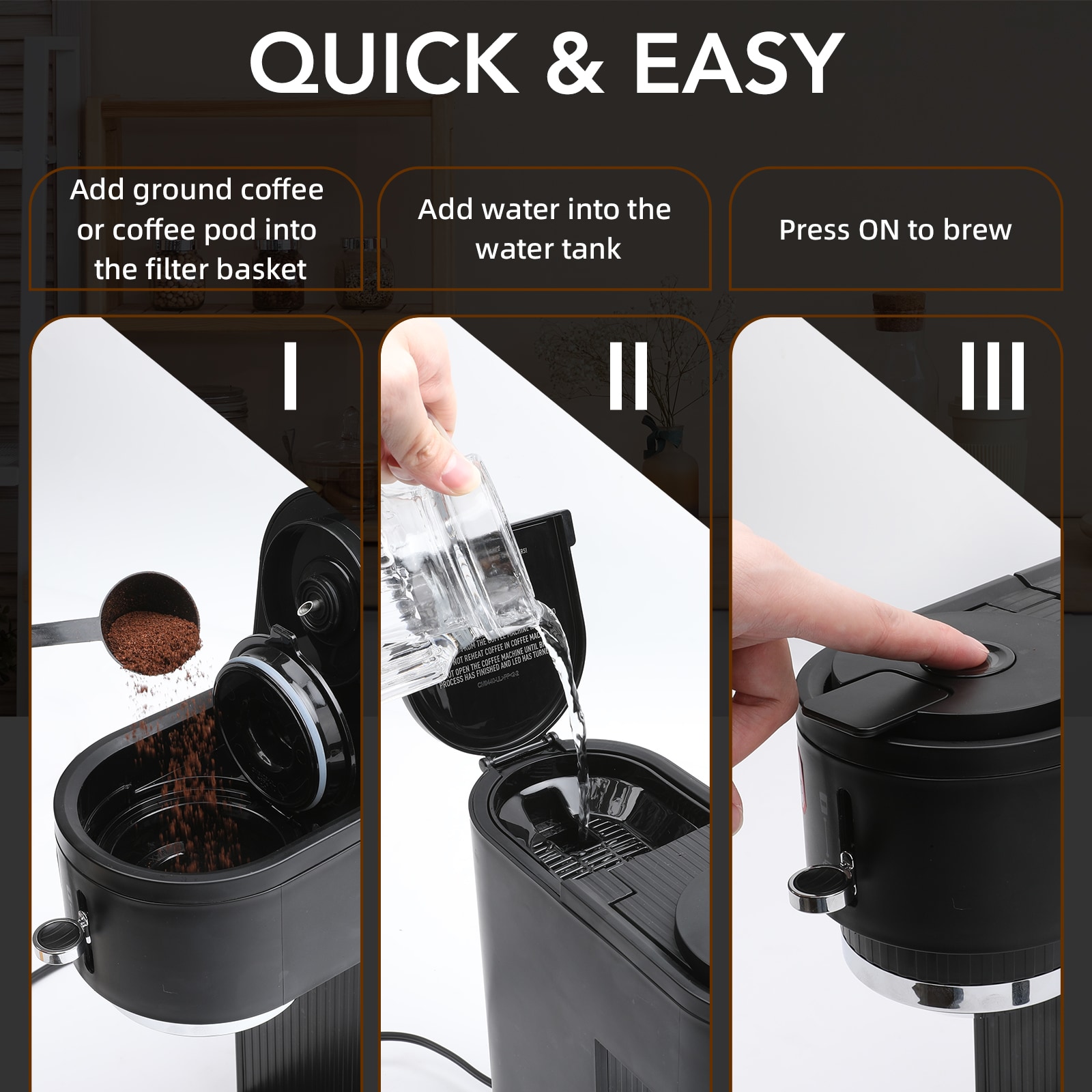 COWSAR LSCM3740-BLACK Coffee-Makers - View #5