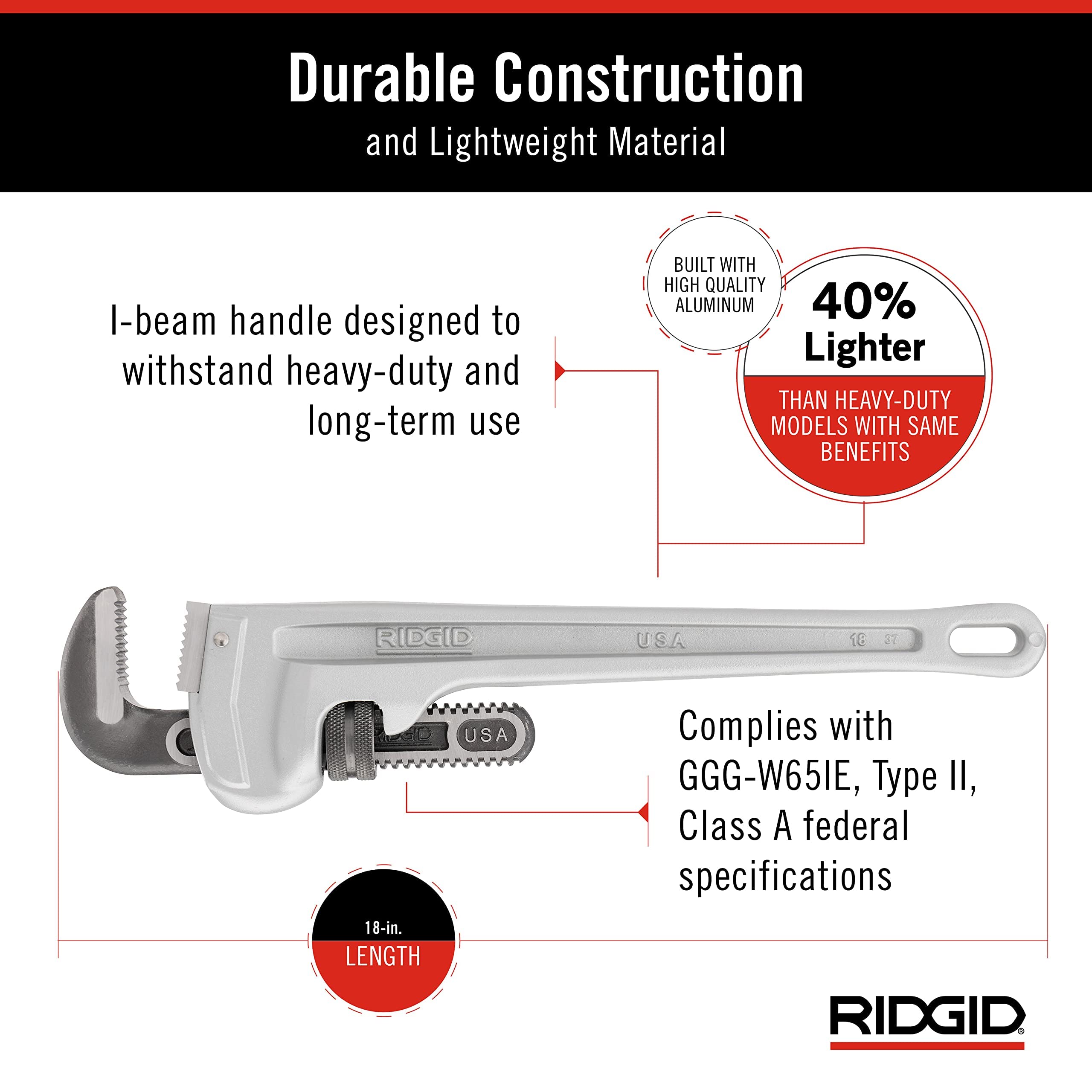 RIDGID MFR.PARTNUMBER:818 Pipe-Wrenches - View #9