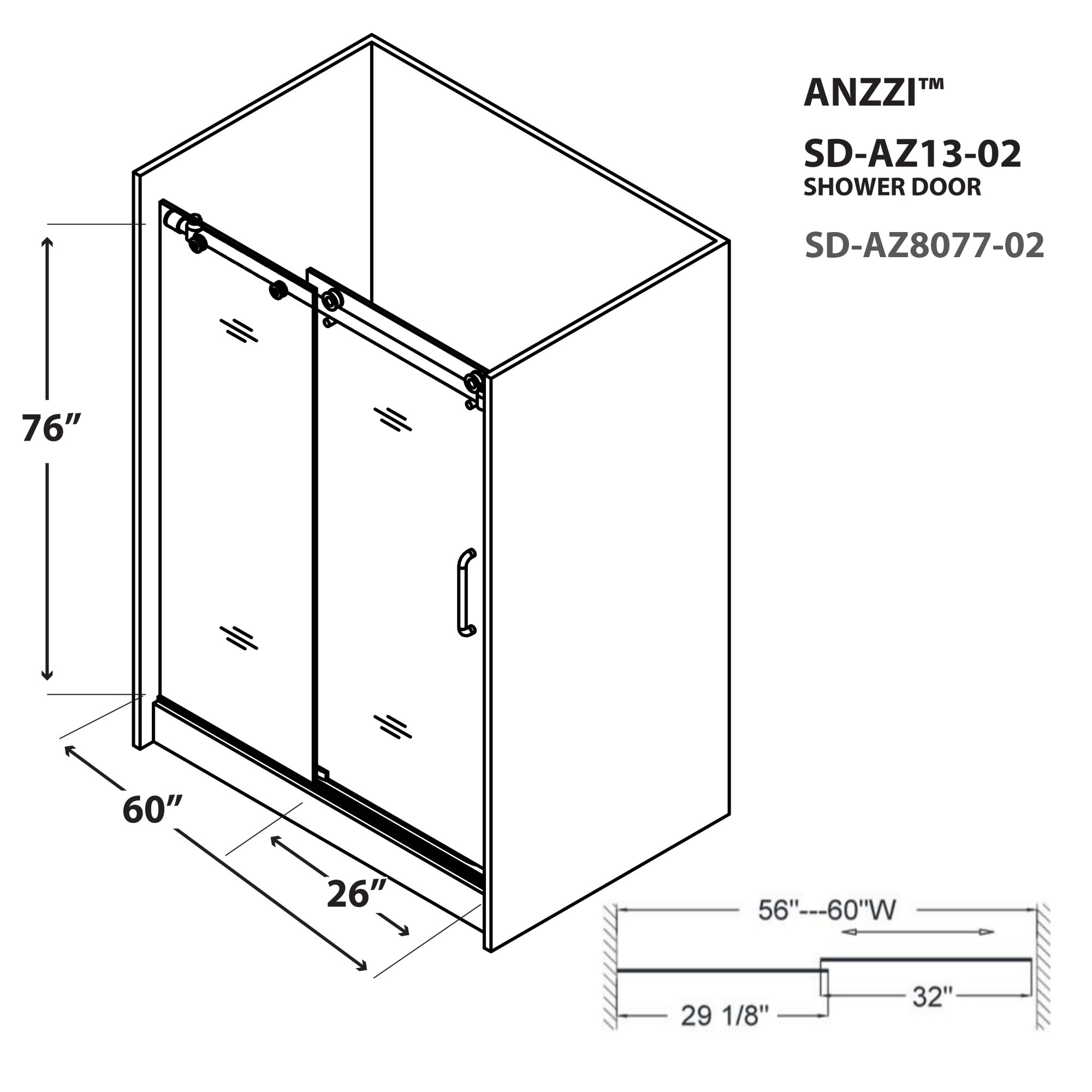 ANZZI SD-AZ8077-02CH Shower-Doors - View #3