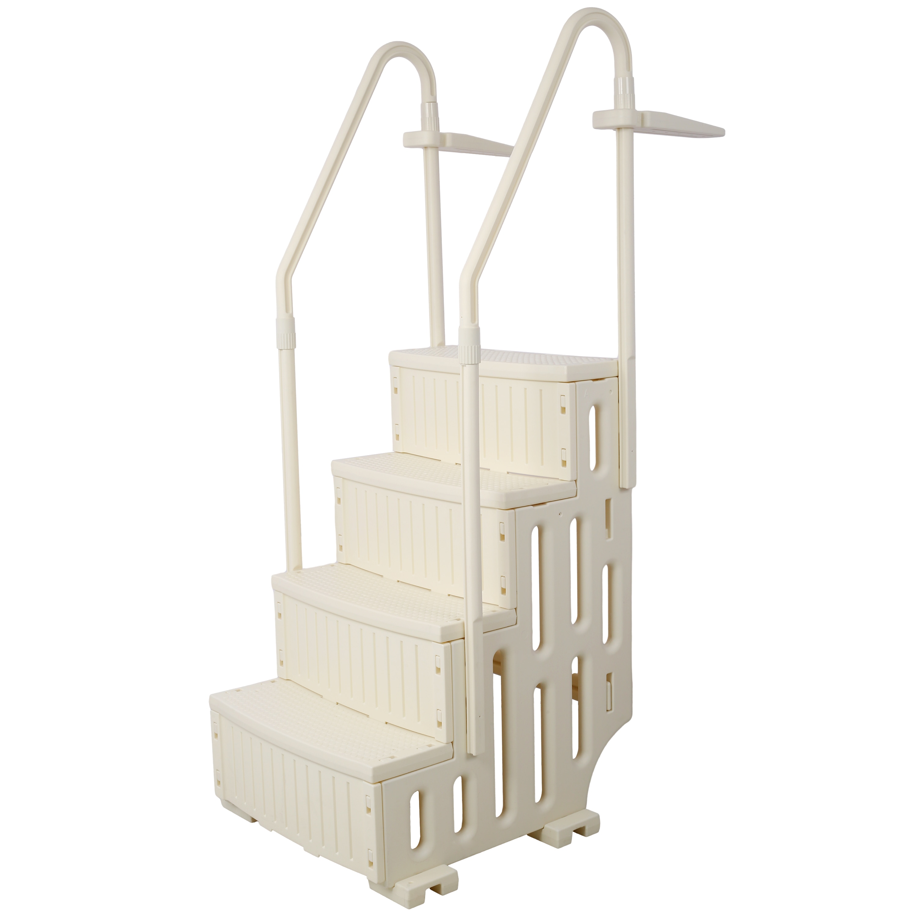 Blisstyle Heavy-Duty 4 Safety Step Pool Ladder 60-in Plastic Drop-in pool steps Hand Rail