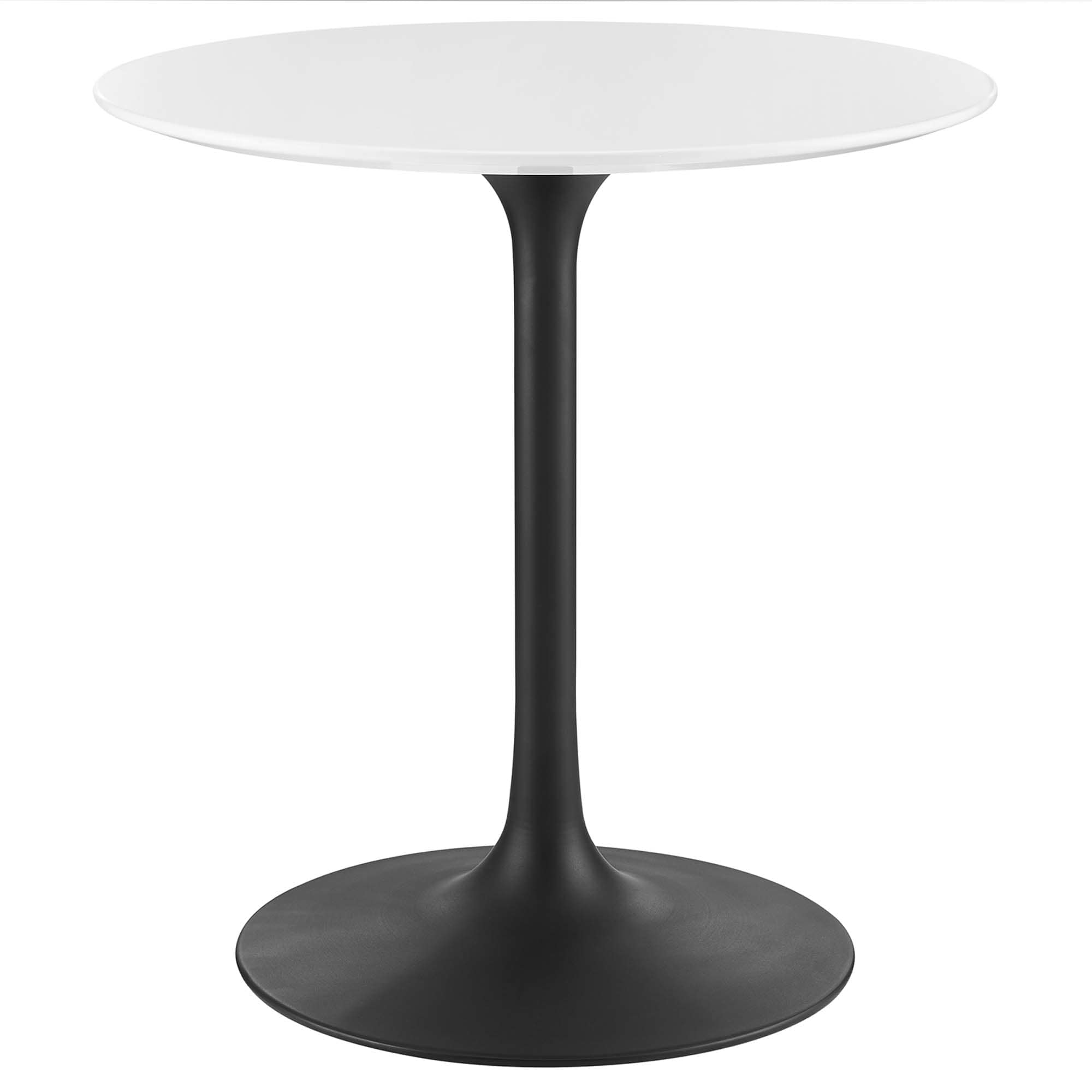 Modway EEI-3510-BLK-WHI Lippa 28 Inch  Round Wood Dining Table in Black White
