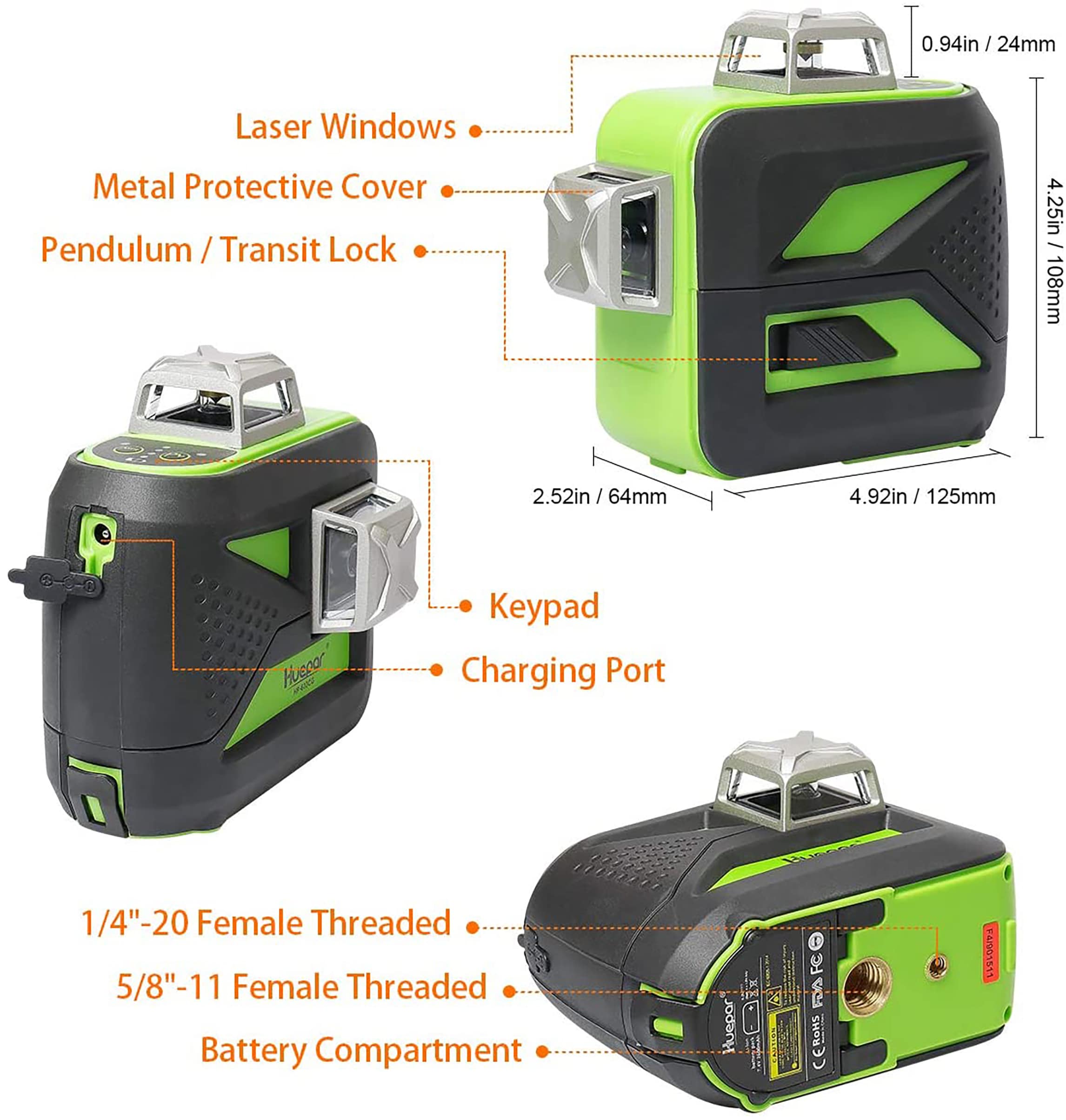 Huepar 603CG-BT Laser-Level - View #9
