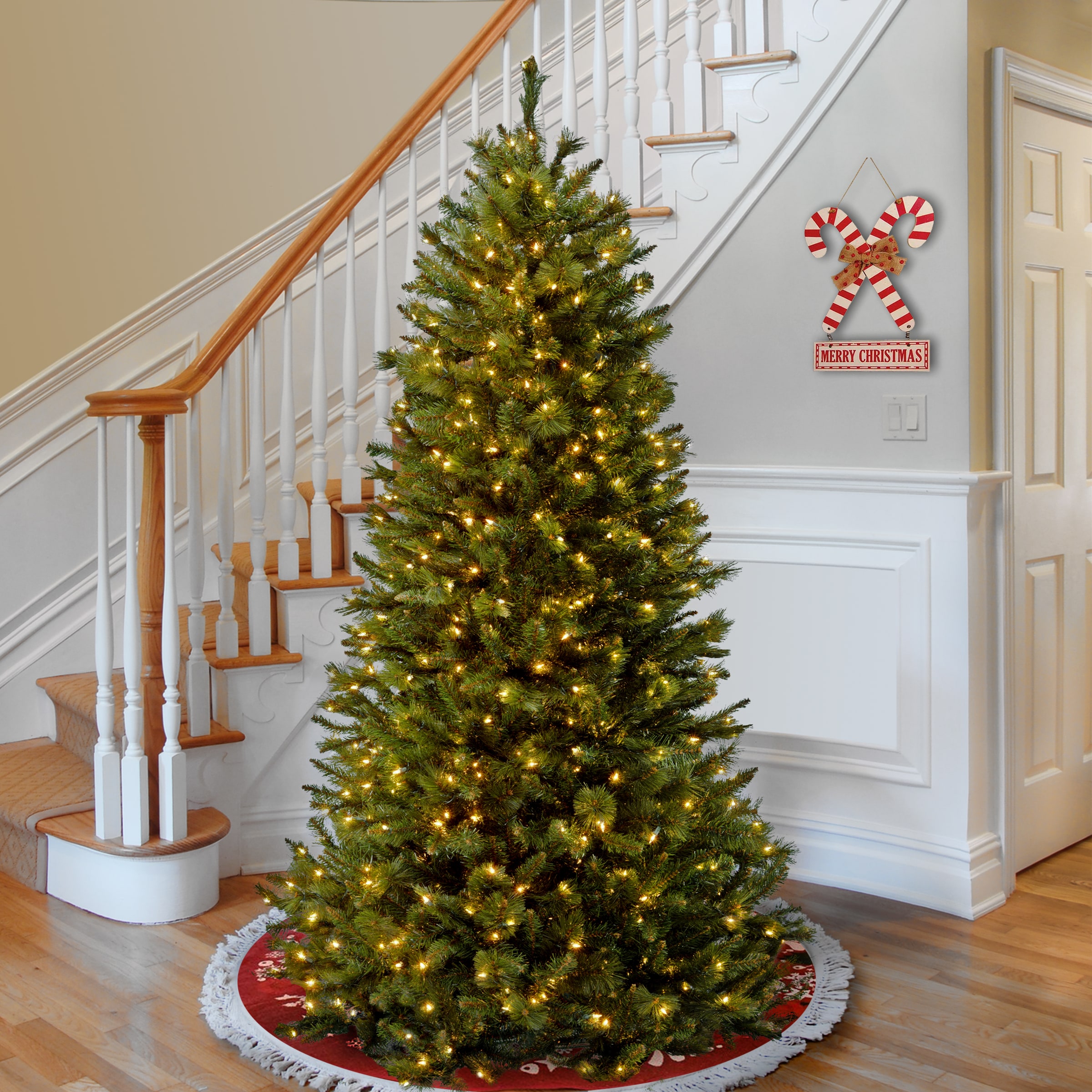 National Tree Company 7.5-ft Pre-lit Artificial Christmas Tree with ...