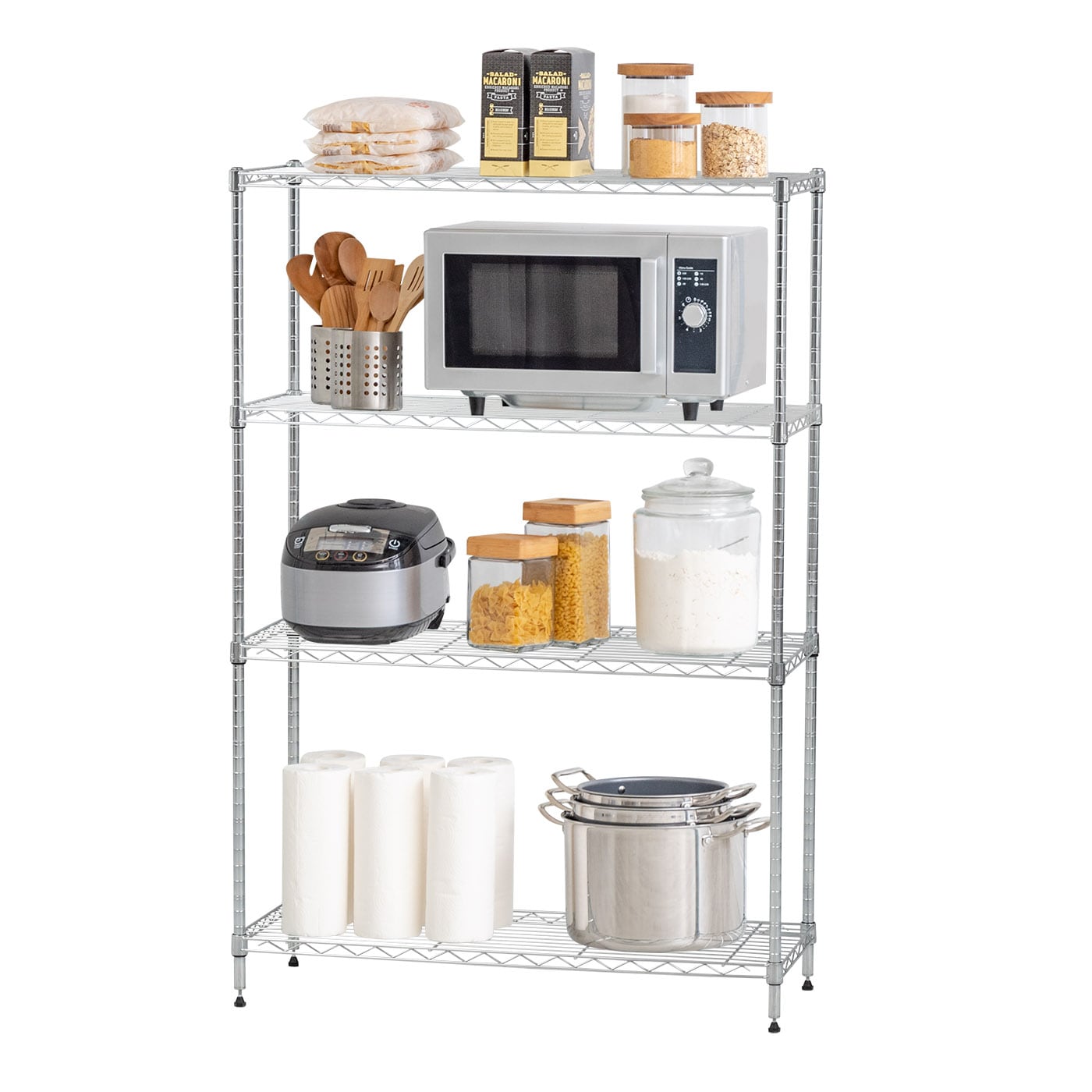 3-Shelf Iron Spice Rack Pewter, 14-1/4 x 3 x 12-1/2 H | The Container Store