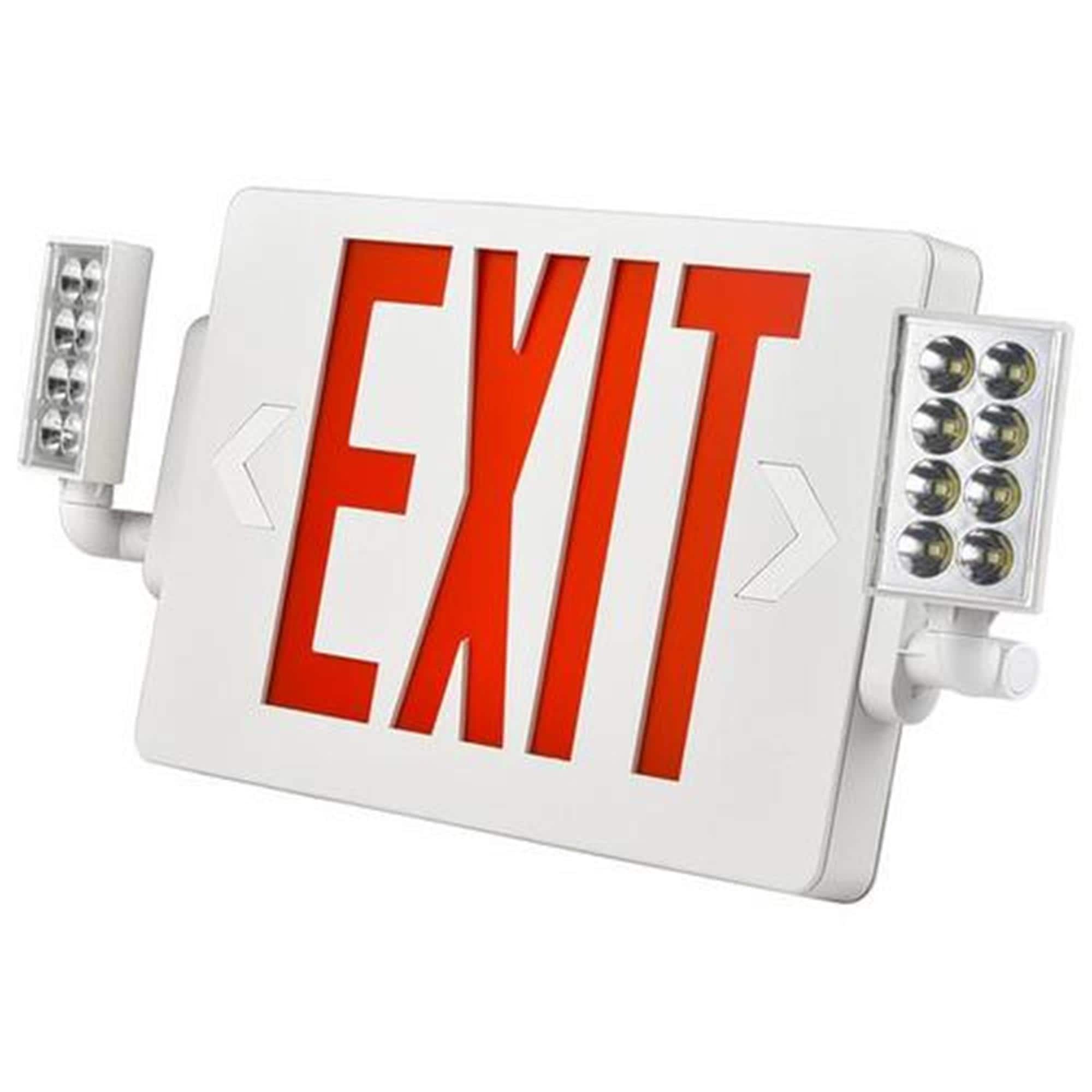 LED Exit and Emergency Light Red (2-Pack) Lighted Signs at Lowes.com