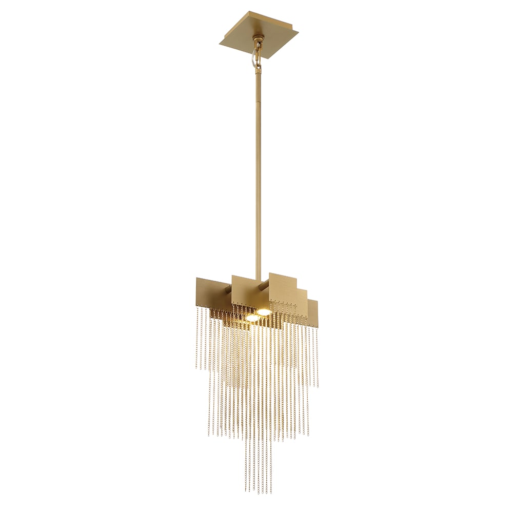 Eurofase Bloomfield 2-Light Gold Modern/Contemporary Square LED Mini ...