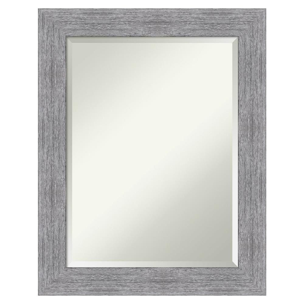 Amanti Art DSW4960847 Bark 23.25-Inches x 29.25-Inches Framed Rectangle Bathroom Vanity Mirror ( Distressed Grey )