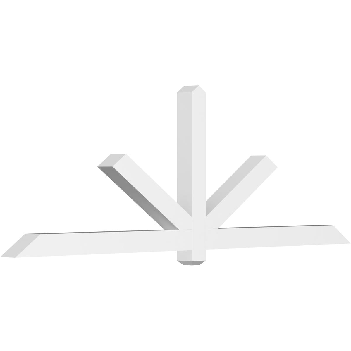 Ekena Millwork GBP096X32X0404KEN00 Kennewick White PVC Gable bracket