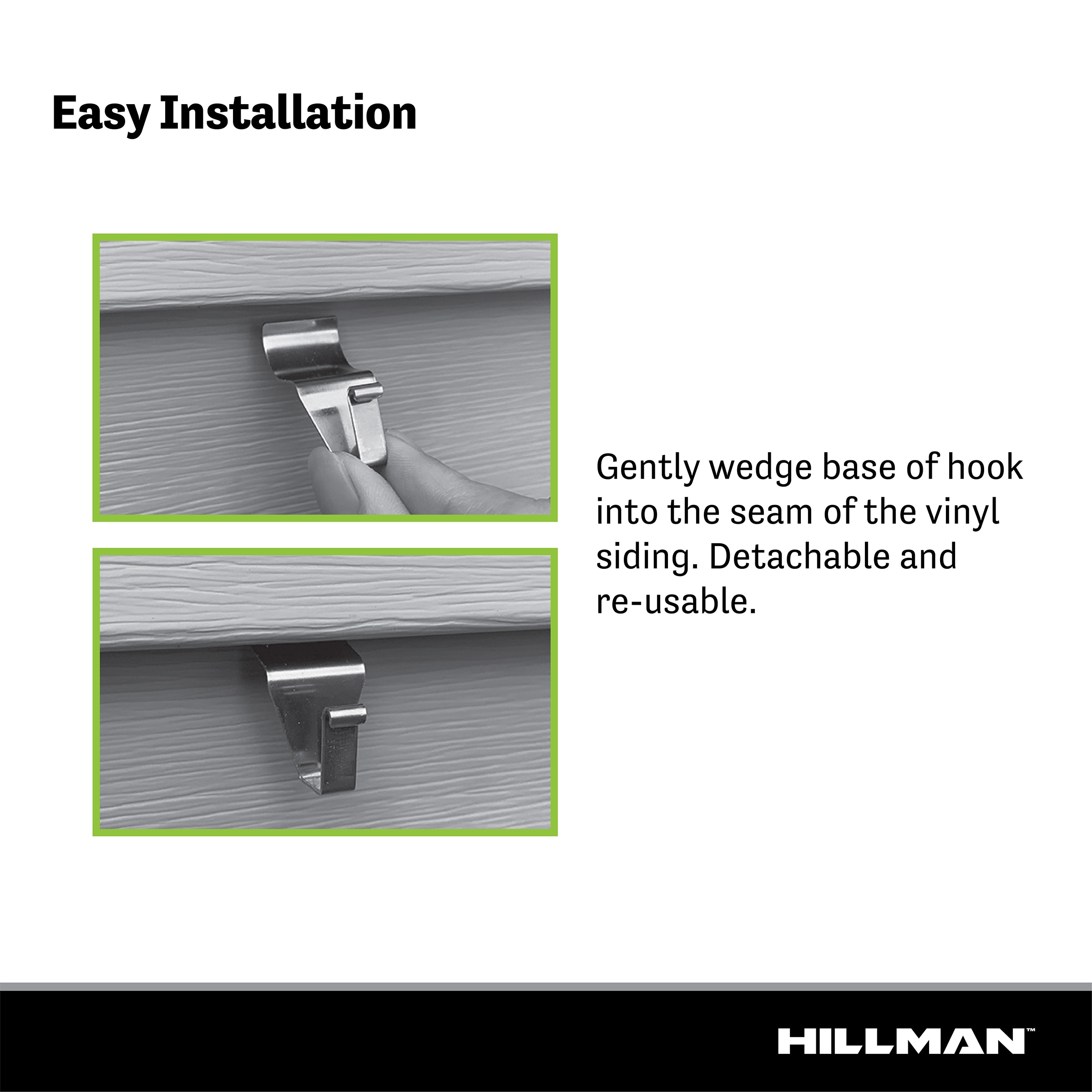 Hillman 12lb Stainless Steel Vinyl Siding Hanger in the Picture Hangers  department at