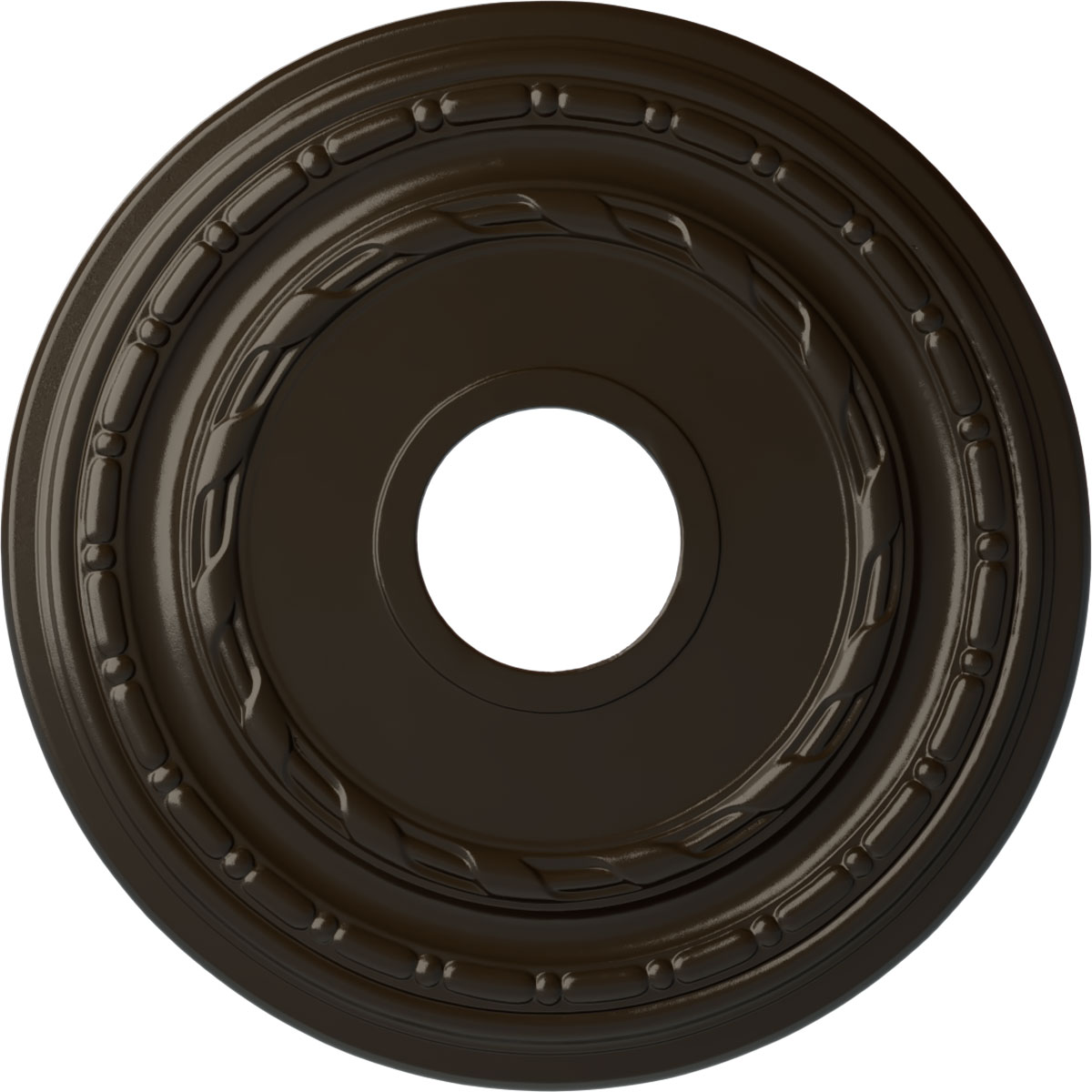 Ekena Millwork CM15DUSHF Dublin 15.375-in W x 15.375-in L Painted Stone Hearth Polyurethane Whole Ceiling Medallion