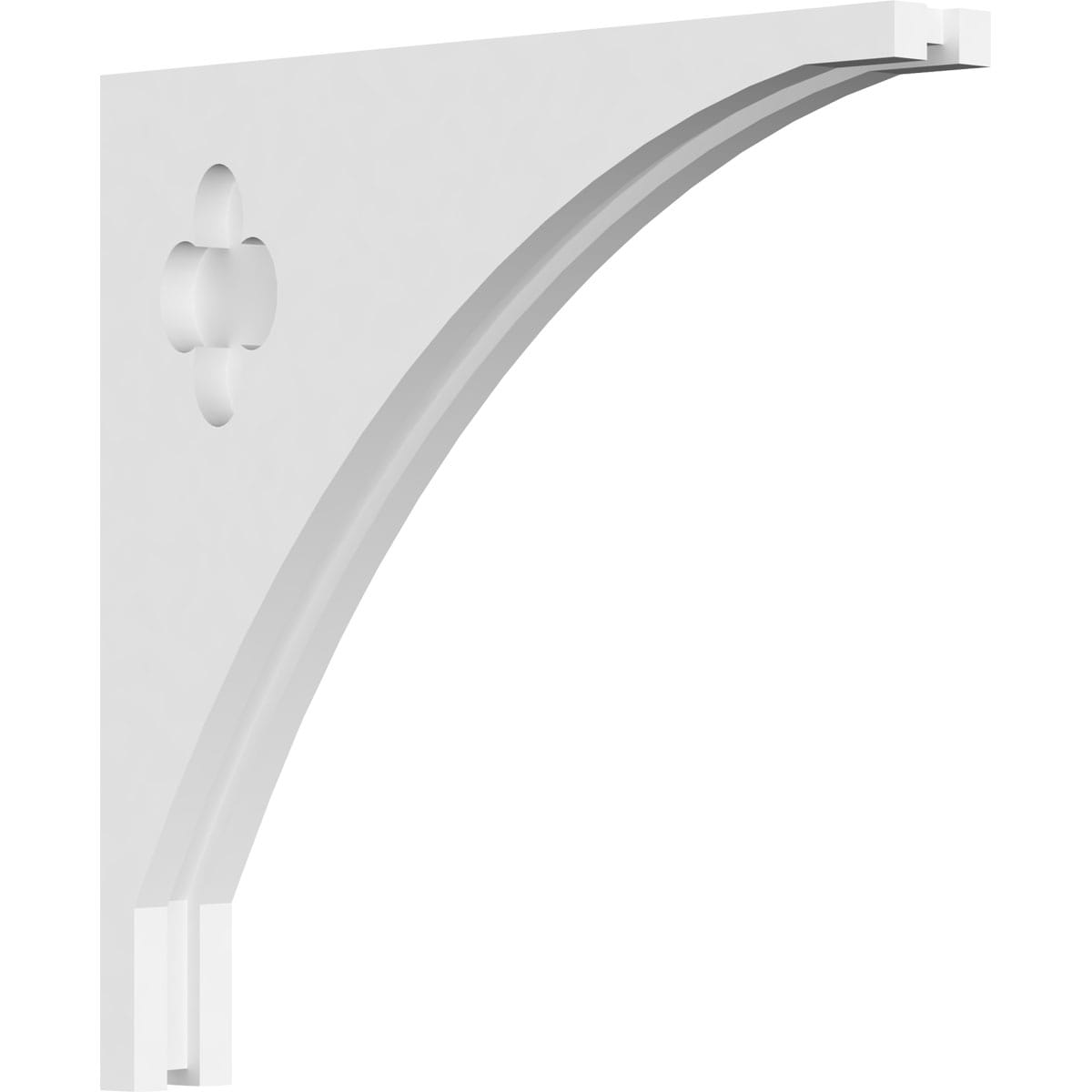 Ekena Millwork CORP01X14X14TU 1.875-in x 14-in x 14-in Turner Unfinished White PVC Paintable Corbel