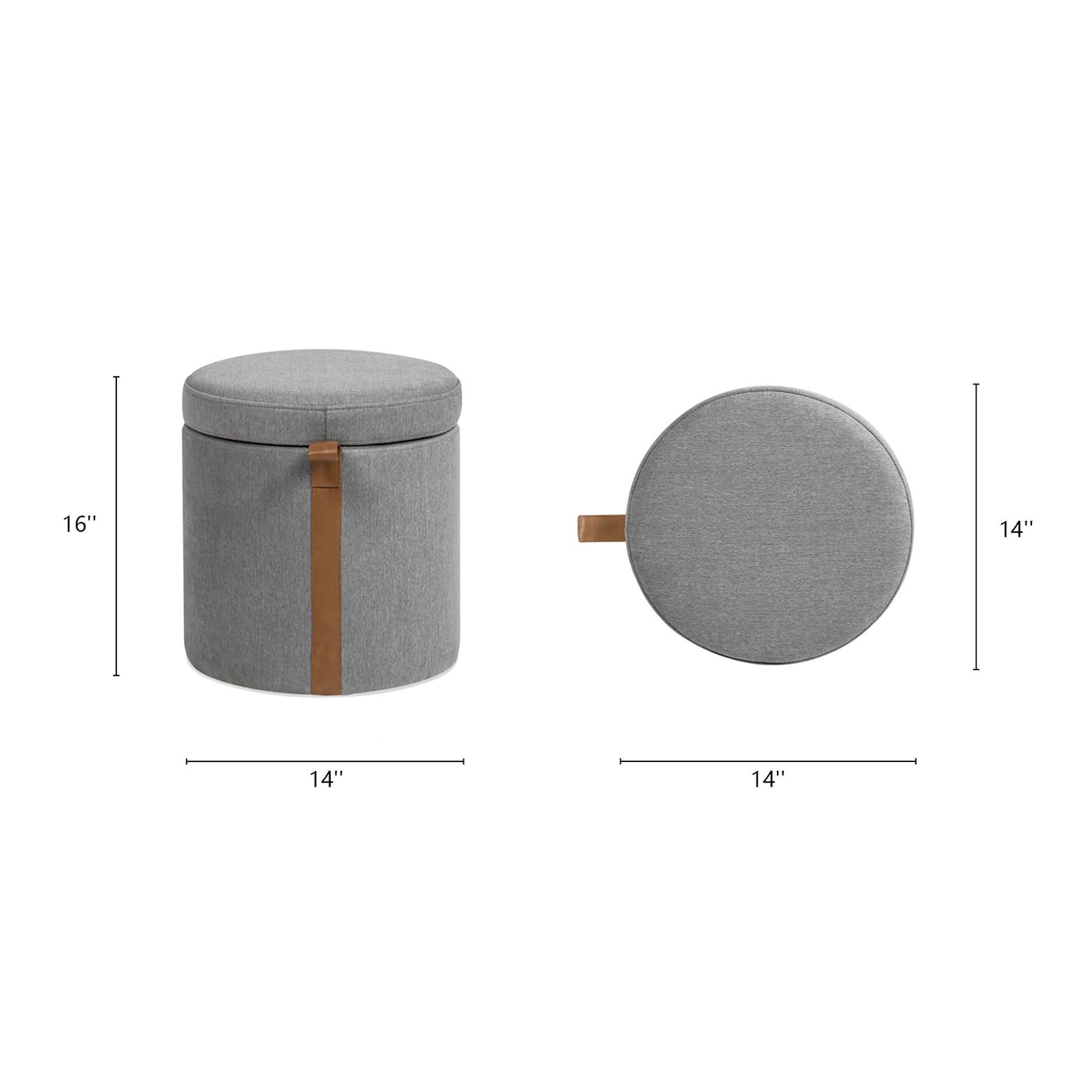 Jennifer Taylor Home LD015U023-84670 Indoor-Ottomans - View #5
