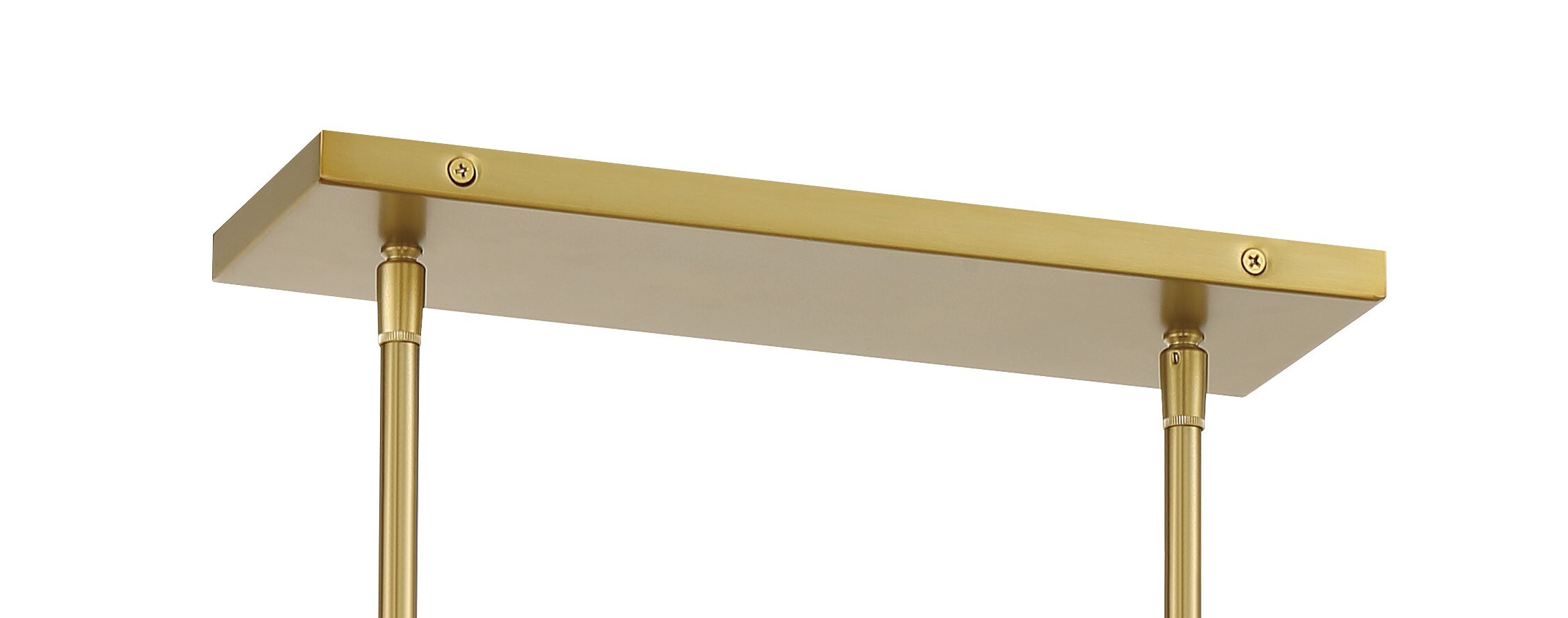 Soft Brass 8-Light Glass Island Pendant
