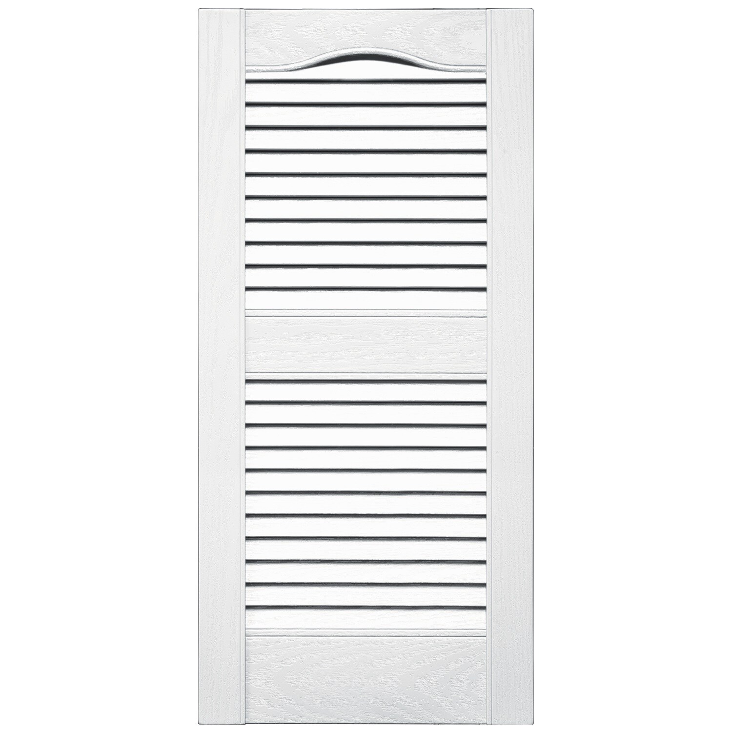 Vantage V1711225001 12-in W x 25-in H White Louvered Exterior Shutters ( 1 -Pack )