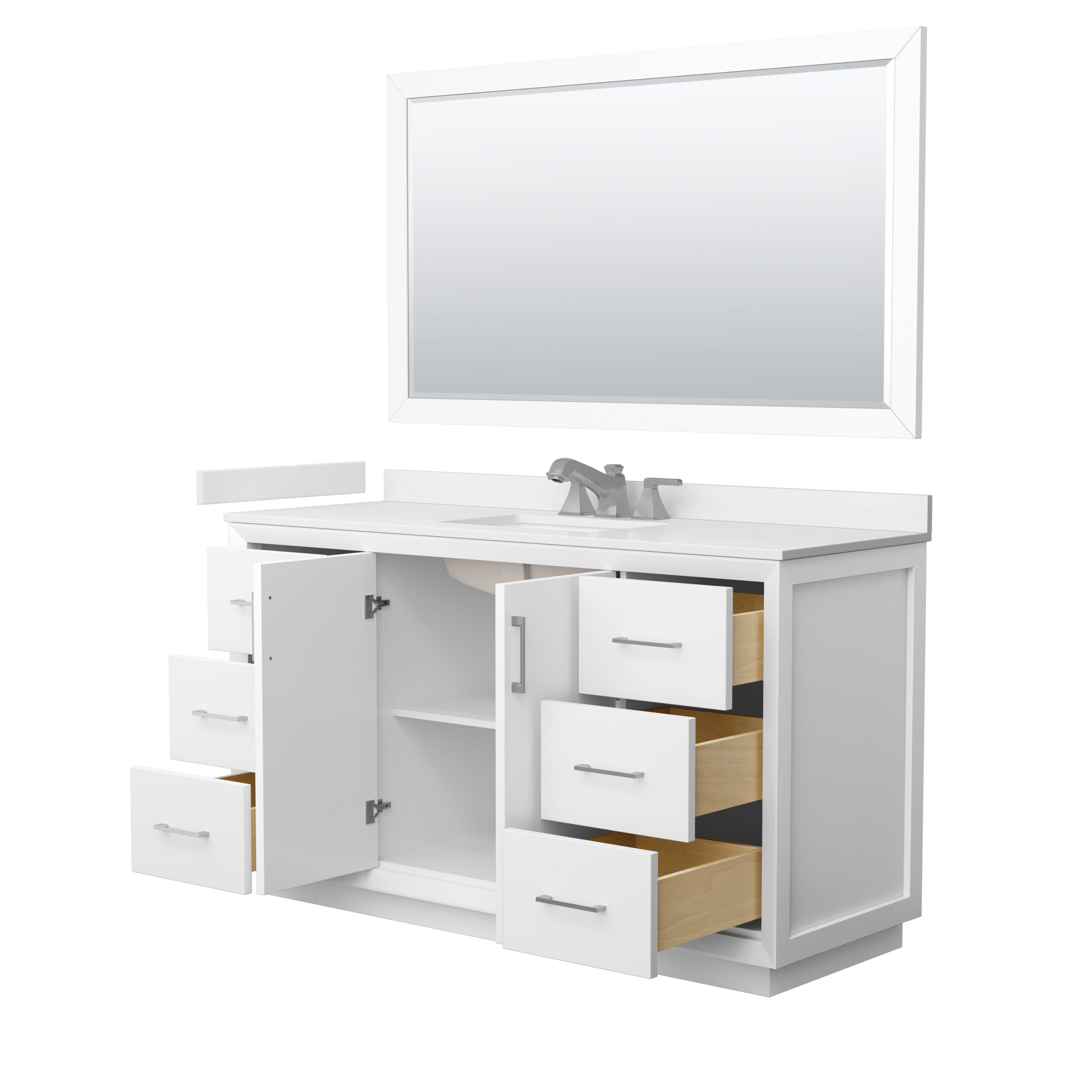 Wyndham Collection WCF414160SWHWQUS3M58 Bath-Vanity-Combo - View #2
