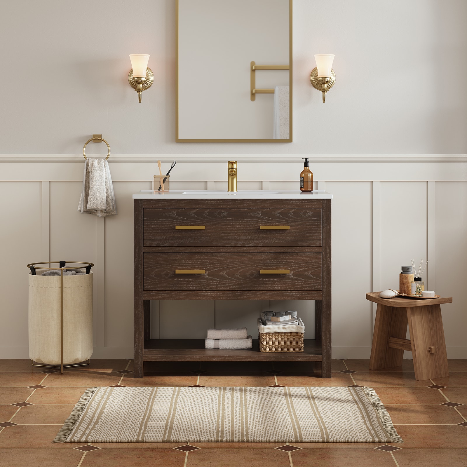 DELUXE LIVING V24030KD-36WT Bath-Vanity-Combo - View #10