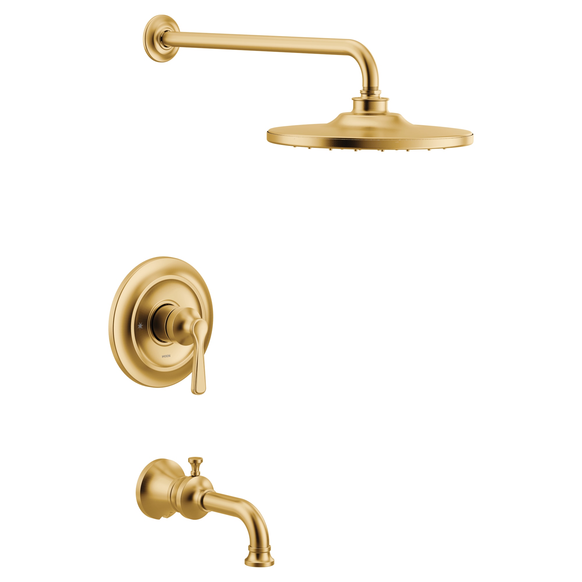 Moen Colinet Brushed Gold 1 Handle Single Function Round Shower Faucet At 1661