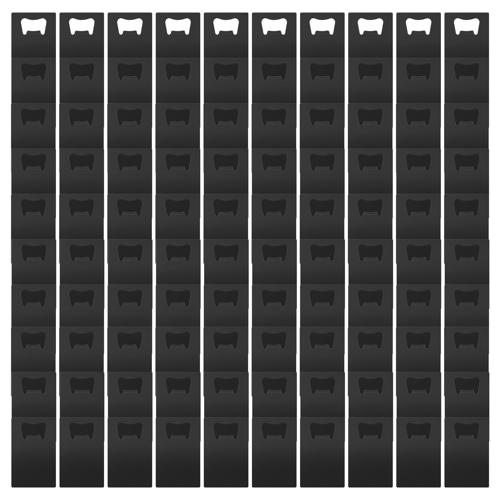 Aoibox  100 piece poker design black stainless steel credit card beer and soda bottle openers wallet size bar and party favor